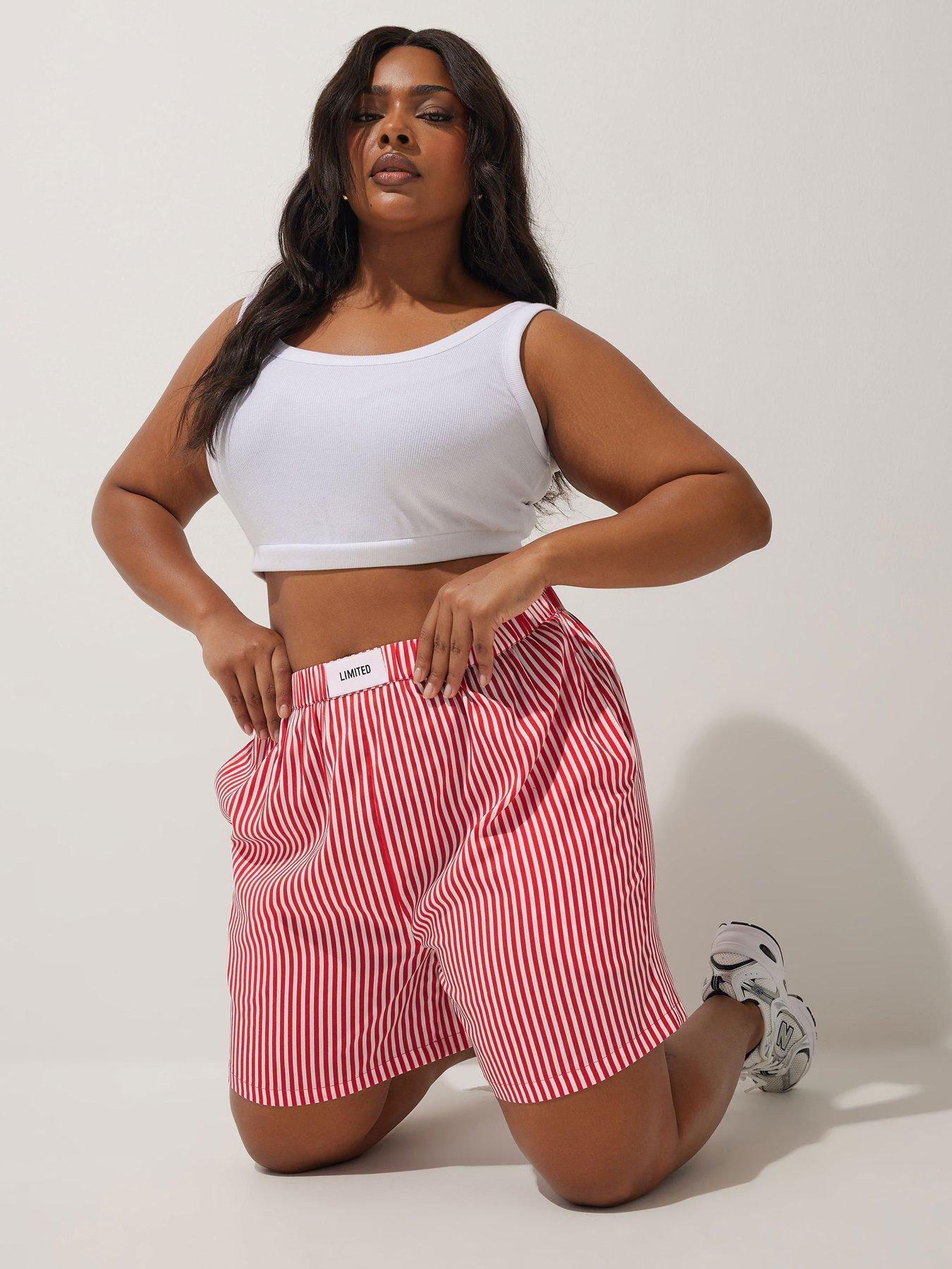  image of yours-curve-boxer-detail-stripe-trouser