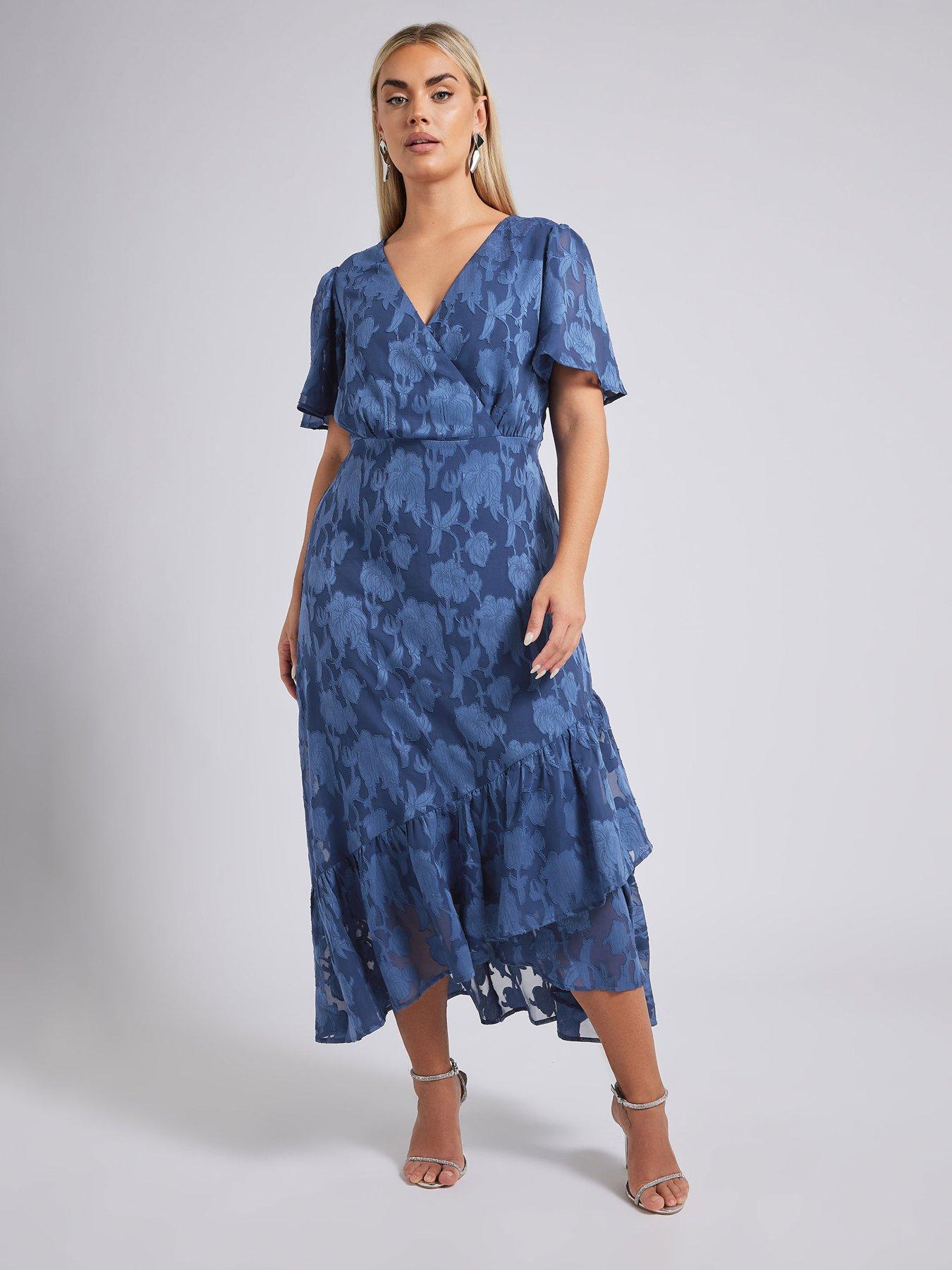 undefined Curve Jacquard Wrap Dress