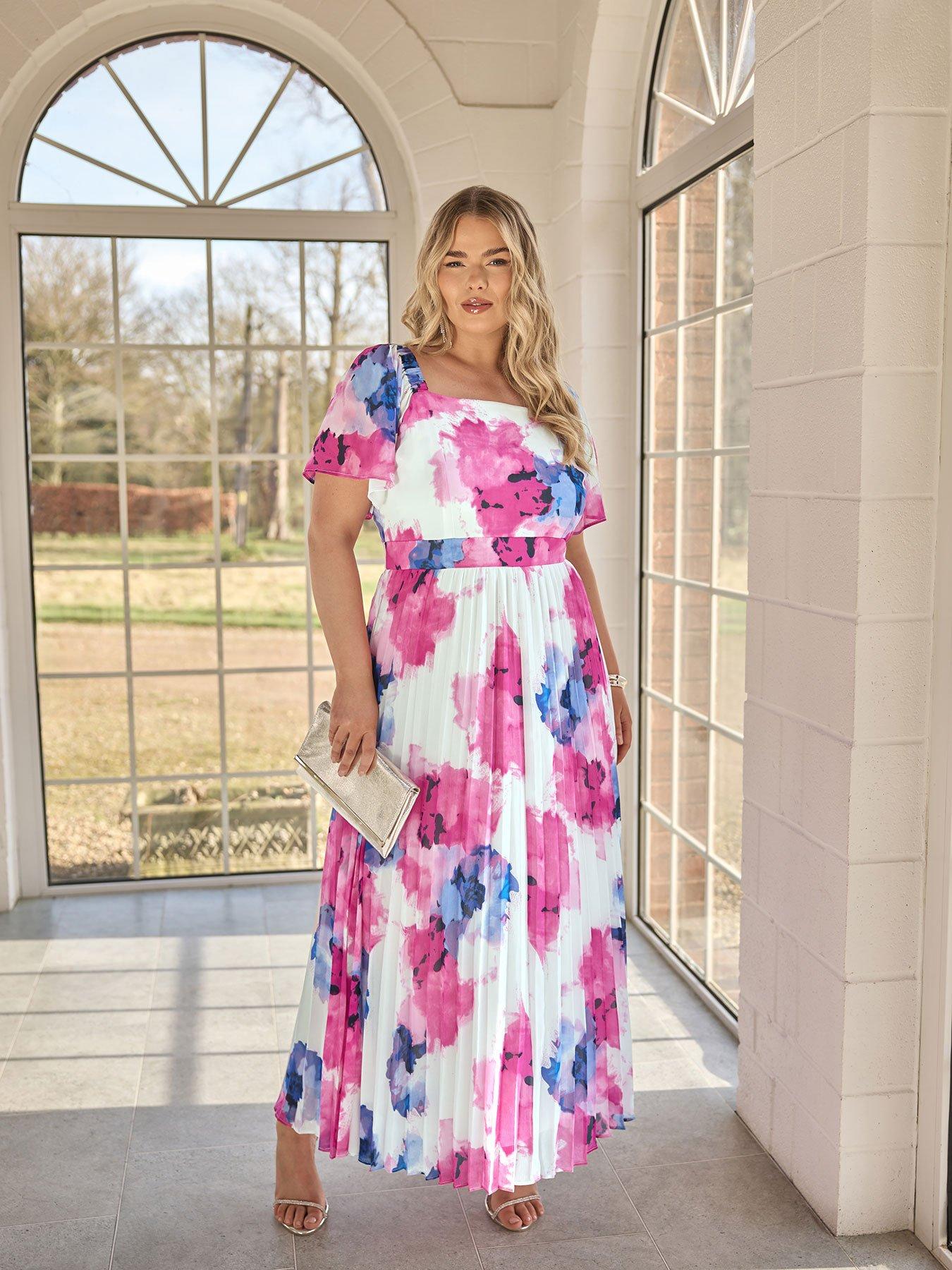 yours-curve-square-neck-pleat-maxi-dress