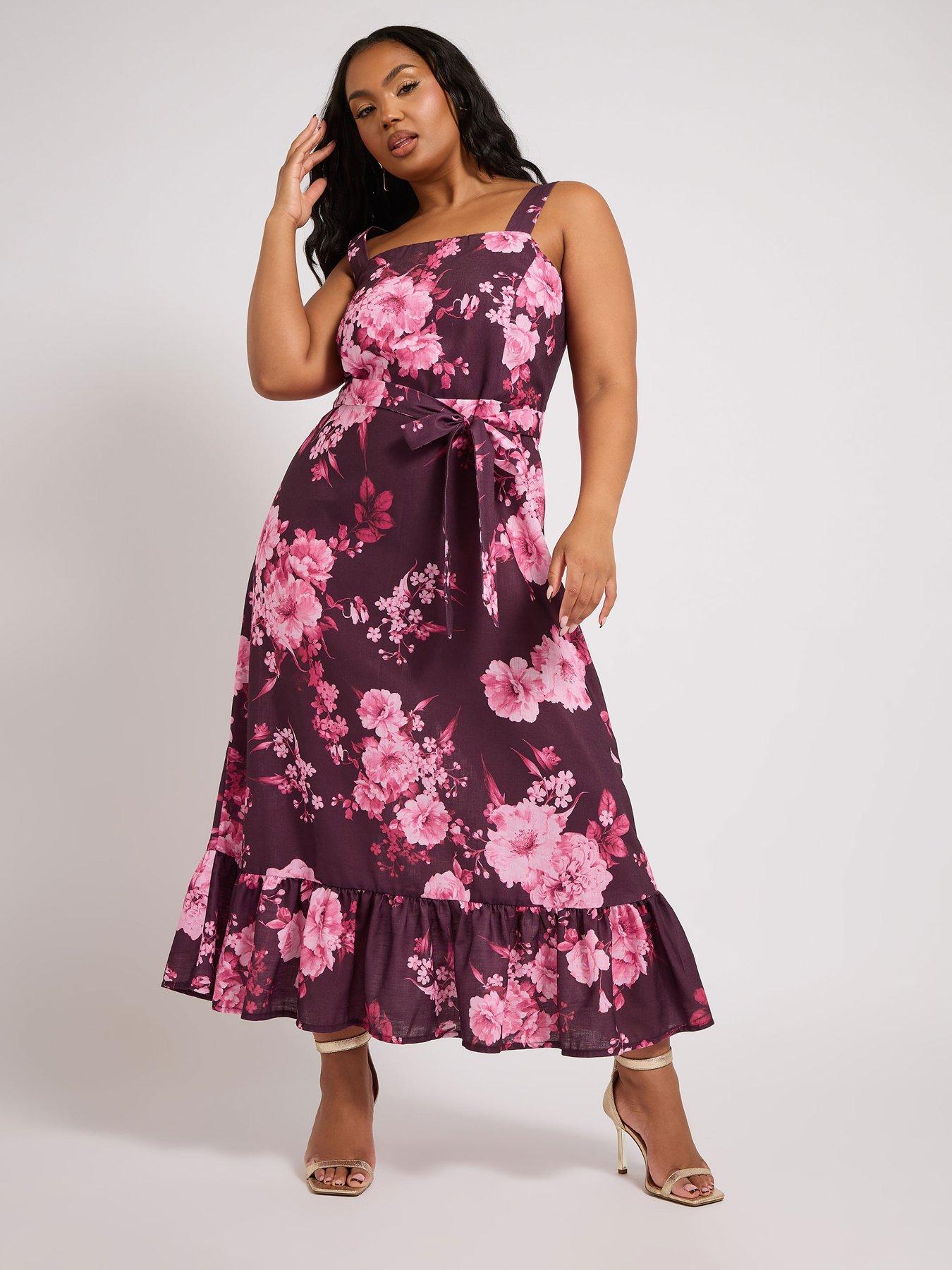 undefined Curve Linen Look Dress