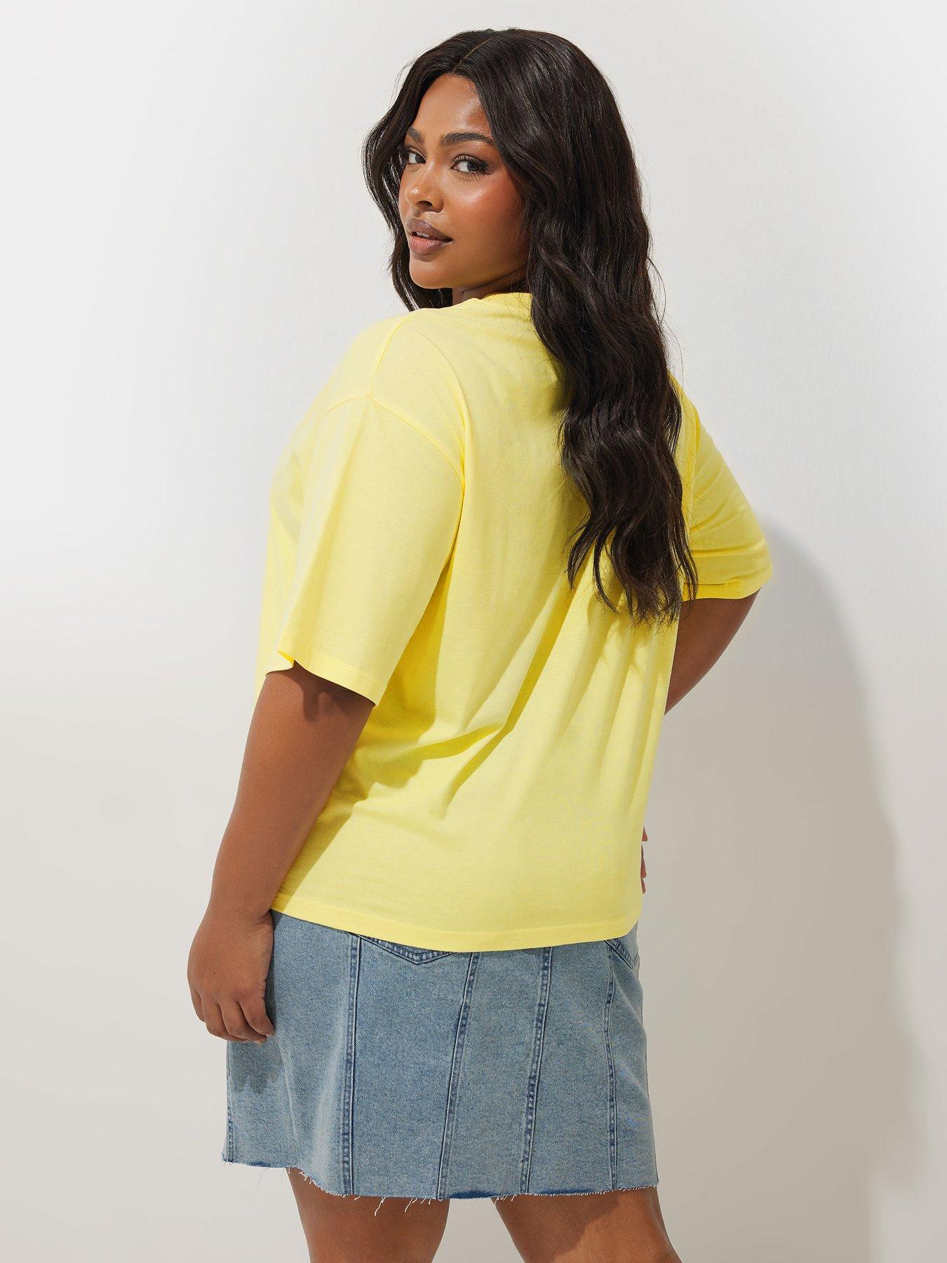  image of yours-curve-italy-t-shirt-yellow