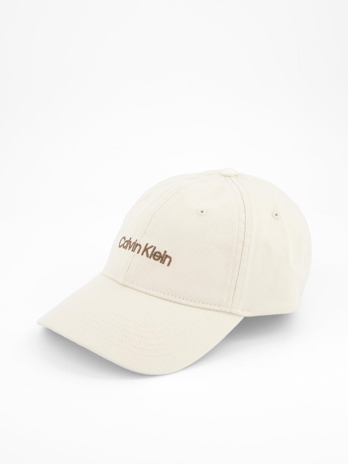 Image 2 of 4 of Calvin Klein Embroidered Logo Denim Cap - Beige
