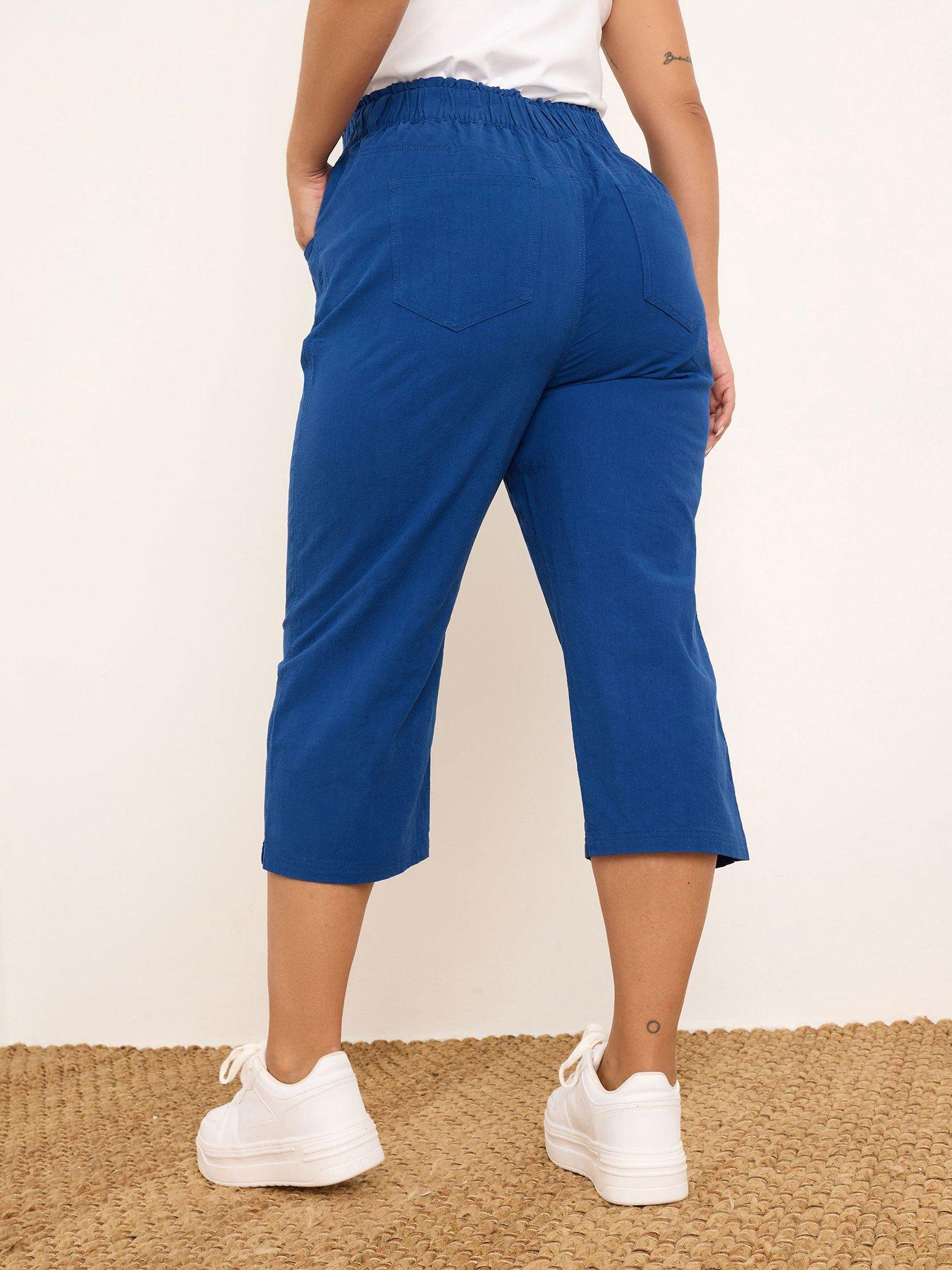  image of yours-curve-cool-cotton-crop-trouser