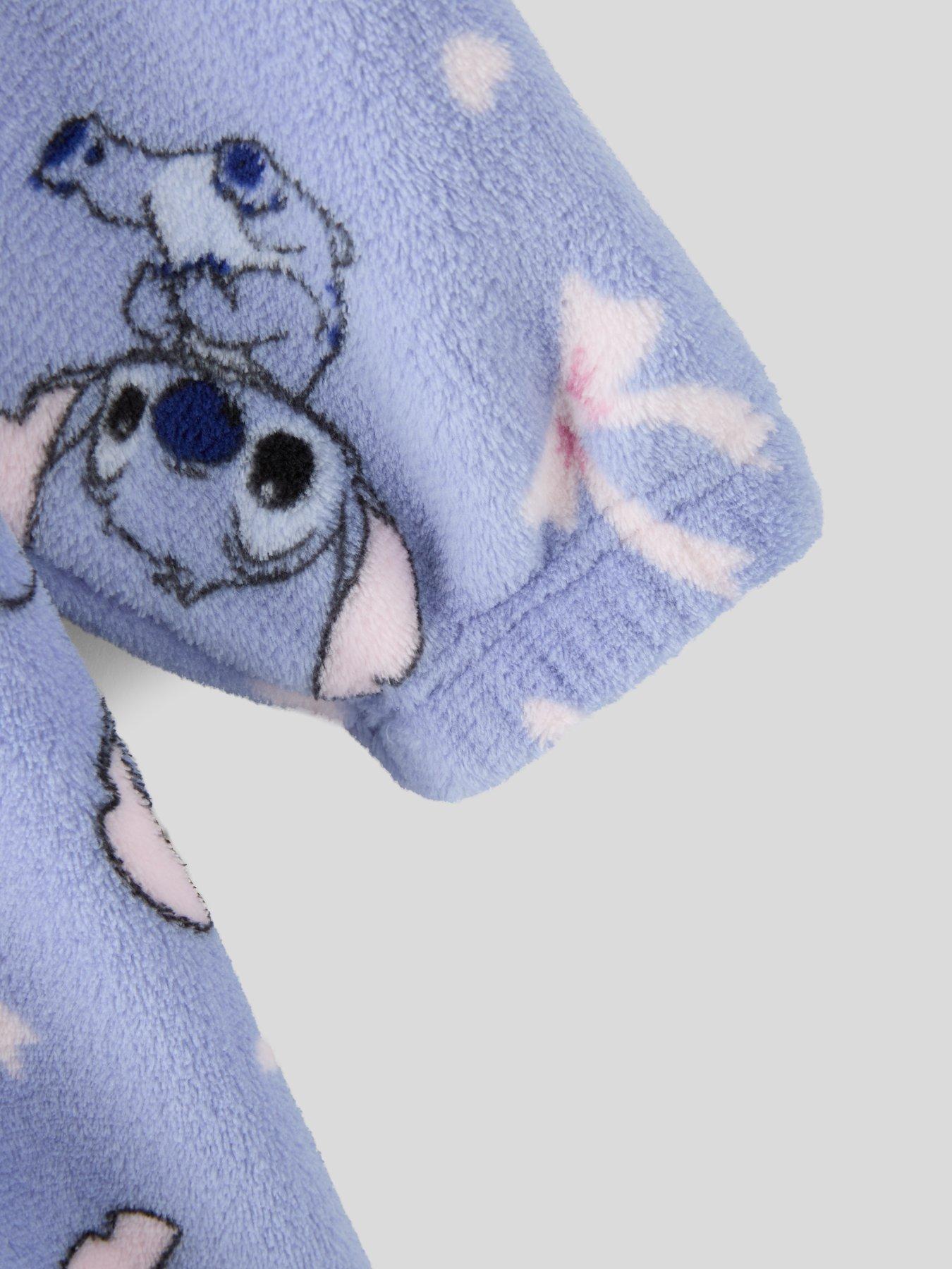 Image 4 of 4 of The Very Collection Disney's Stitch Reversible Fleece Hooded Blanket - Blue