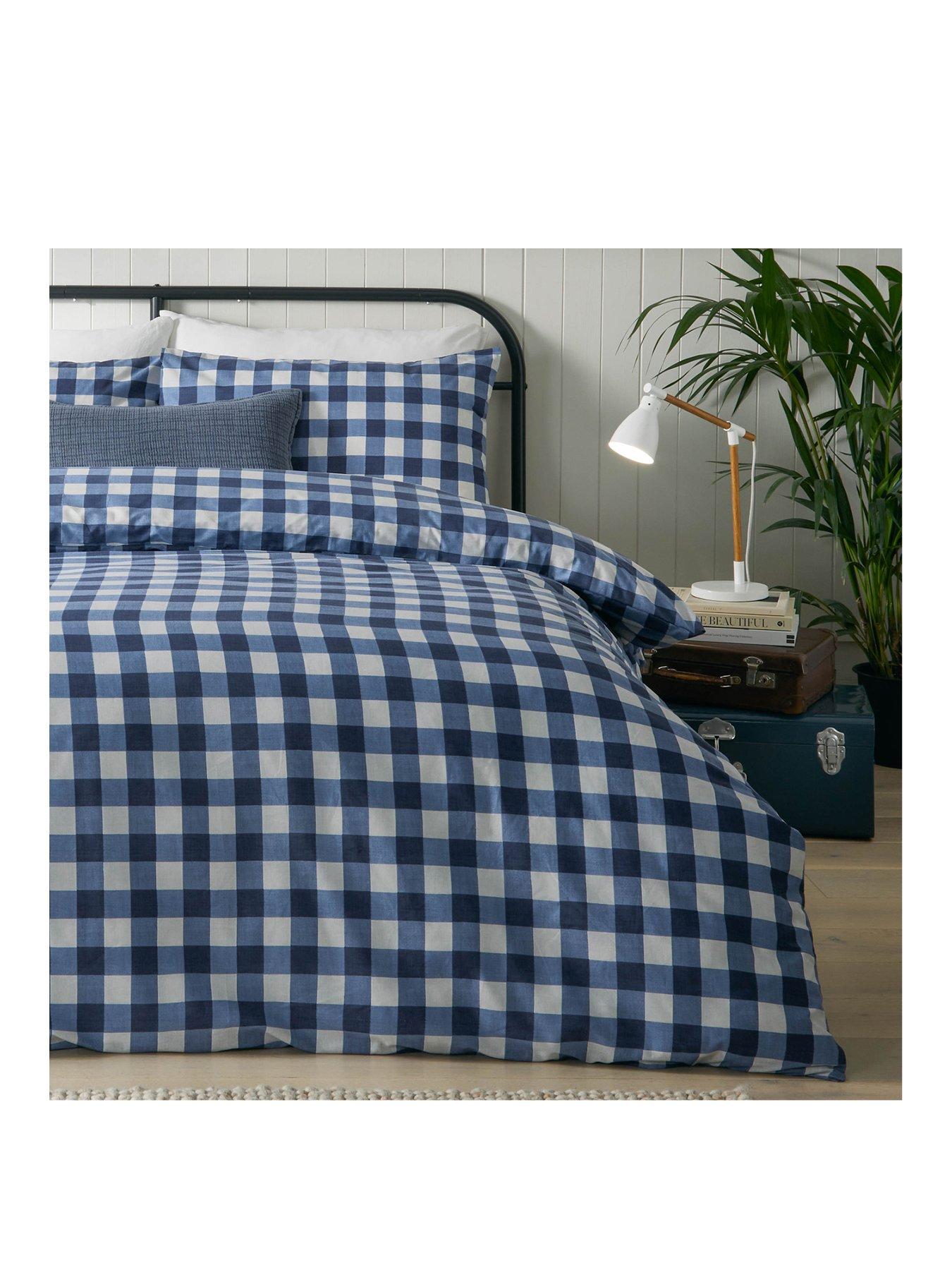  image of furn-hartsford-check-duvet-set--single
