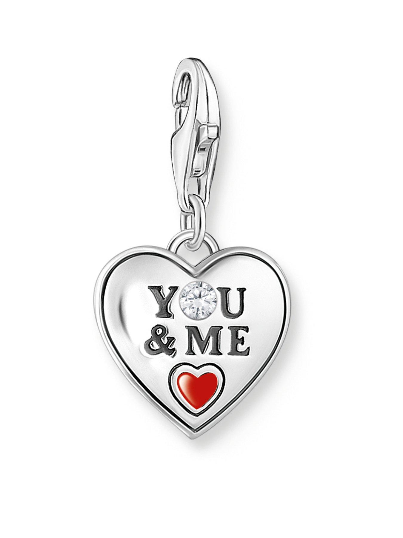 undefined You And Me Heart Charm