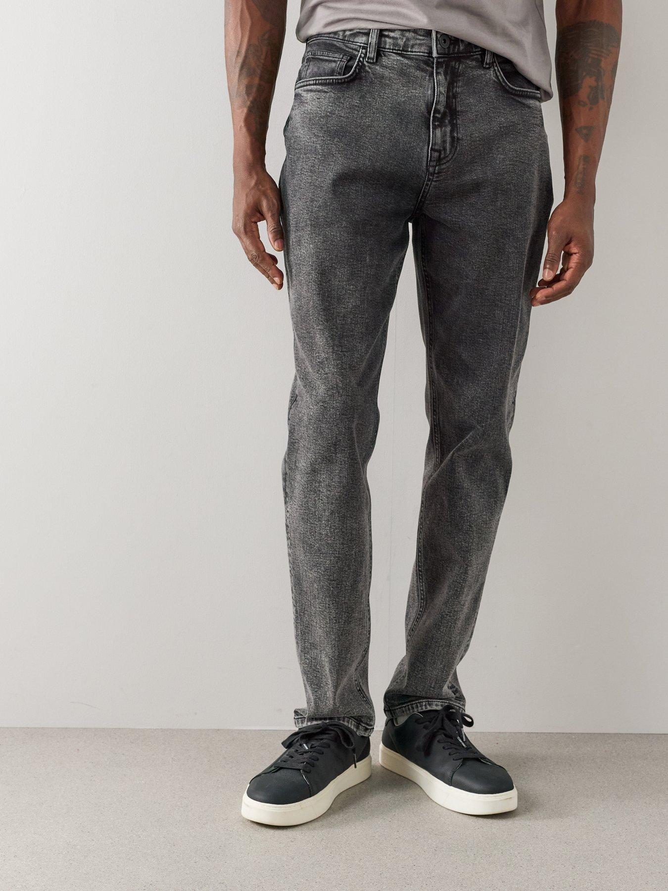 The Very Collection Premium Straight Tapered Jeans With Stretch - Black Wash
