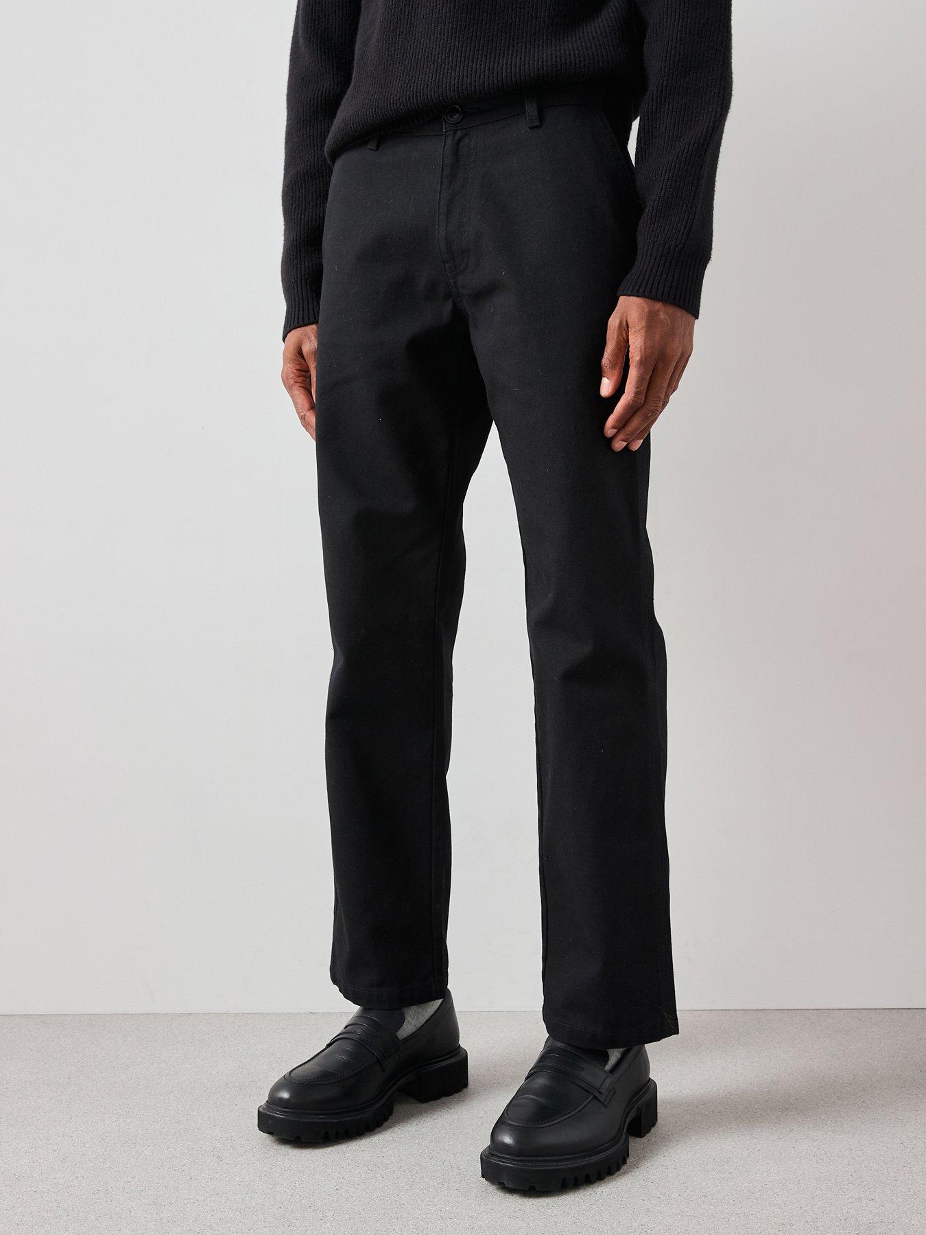  image of the-very-collection-100-cotton-canvas-loose-fit-carpenter-jeans-black