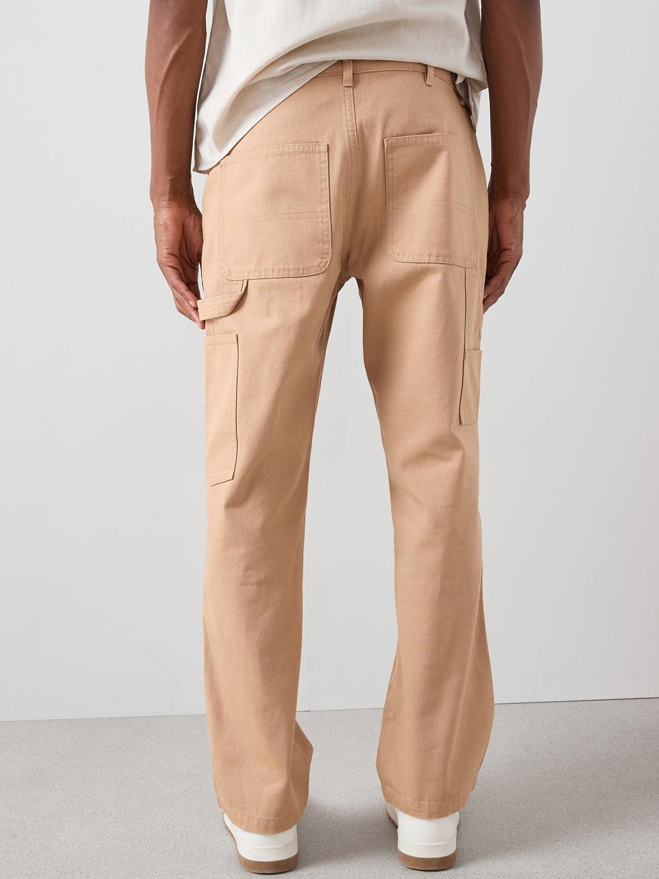 Image 2 of 6 of The Very Collection 100% Cotton Canvas Loose Fit Carpenter Jeans - Beige