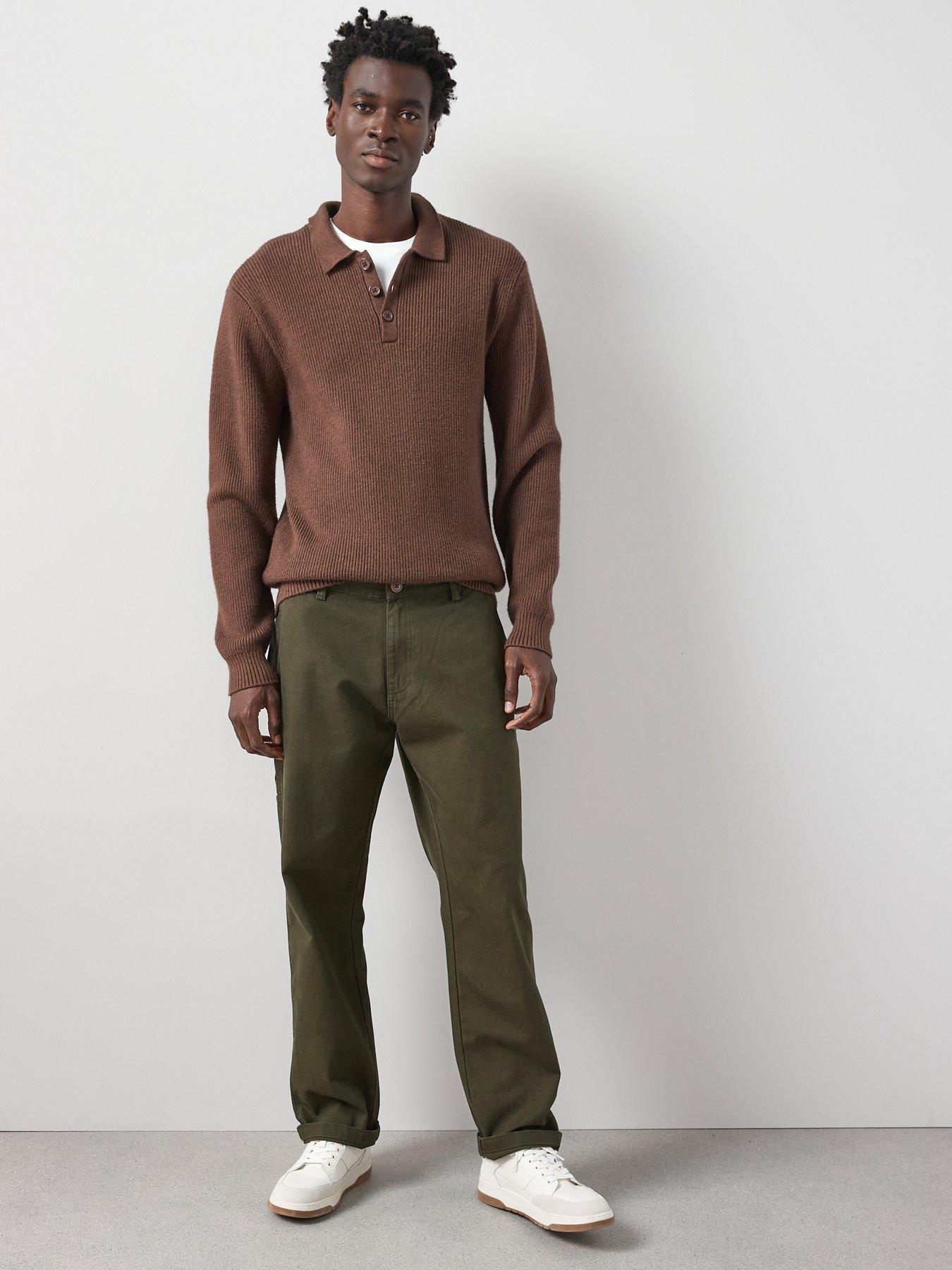 Image 3 of 6 of The Very Collection Premium 100% Cotton Canvas Loose Fit Carpenter Jeans - Khaki