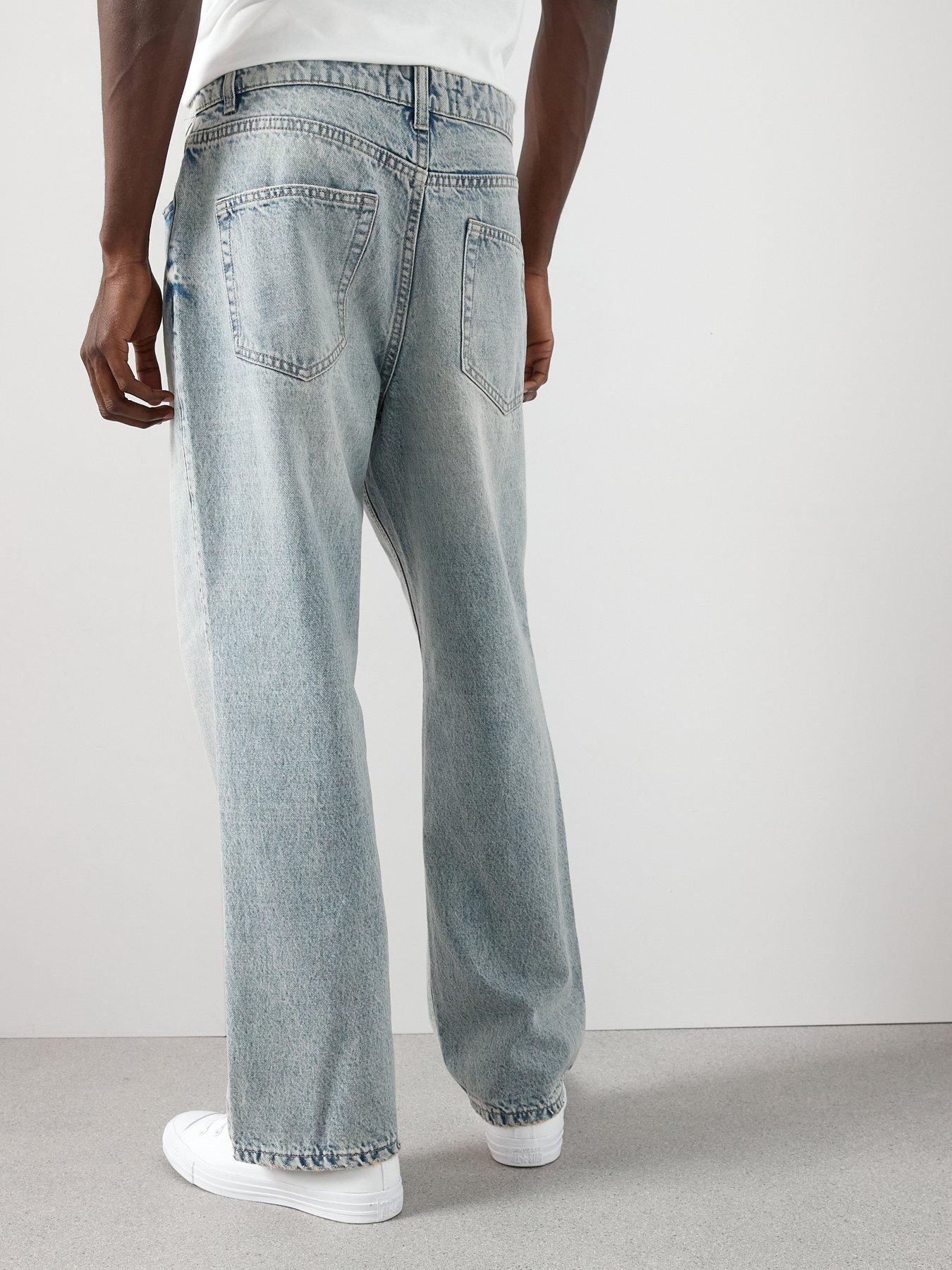  image of the-very-collection-premium-100-cotton-loose-fit-jeans-tint-blue