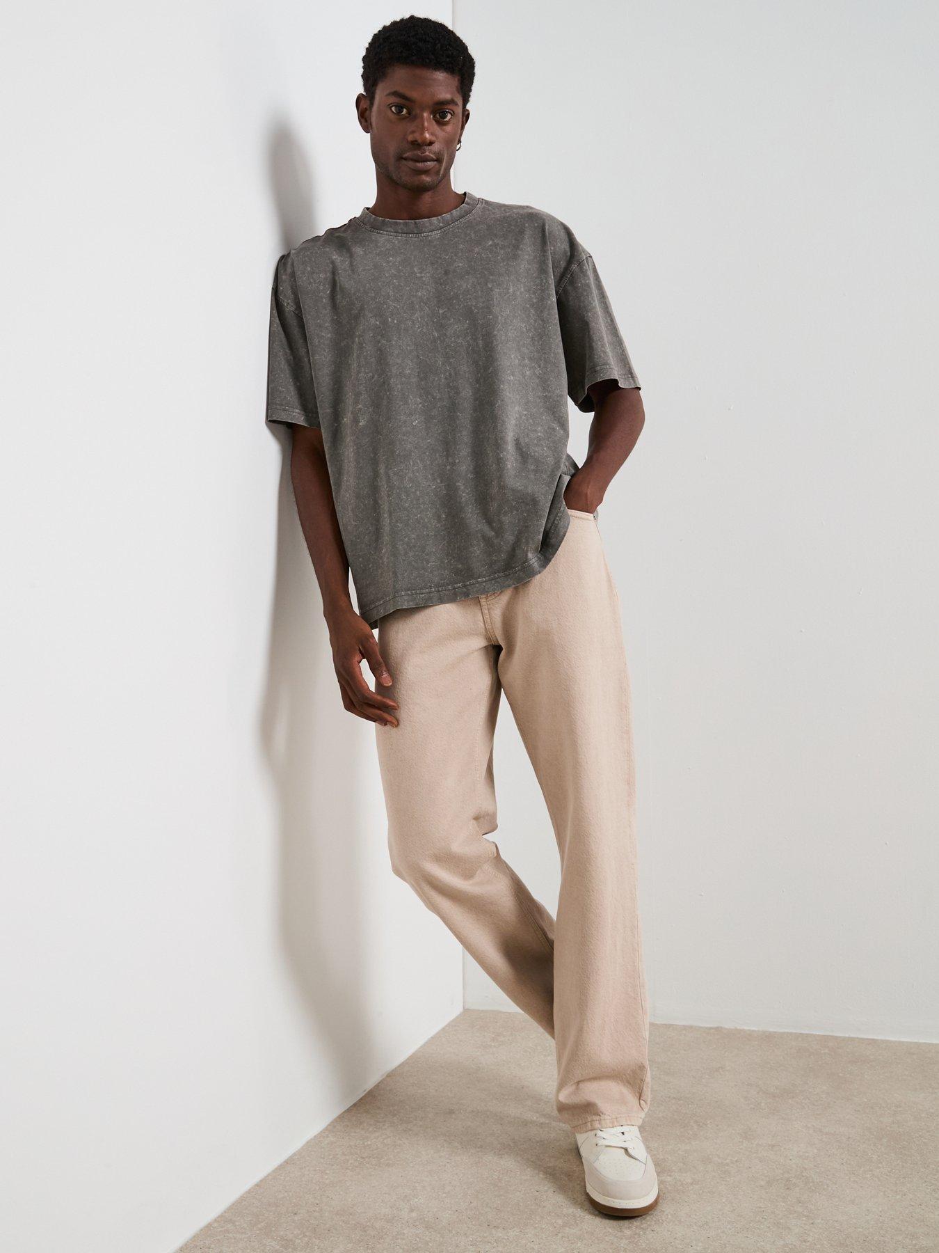  image of very-man-acid-wash-t-shirt-charcoal