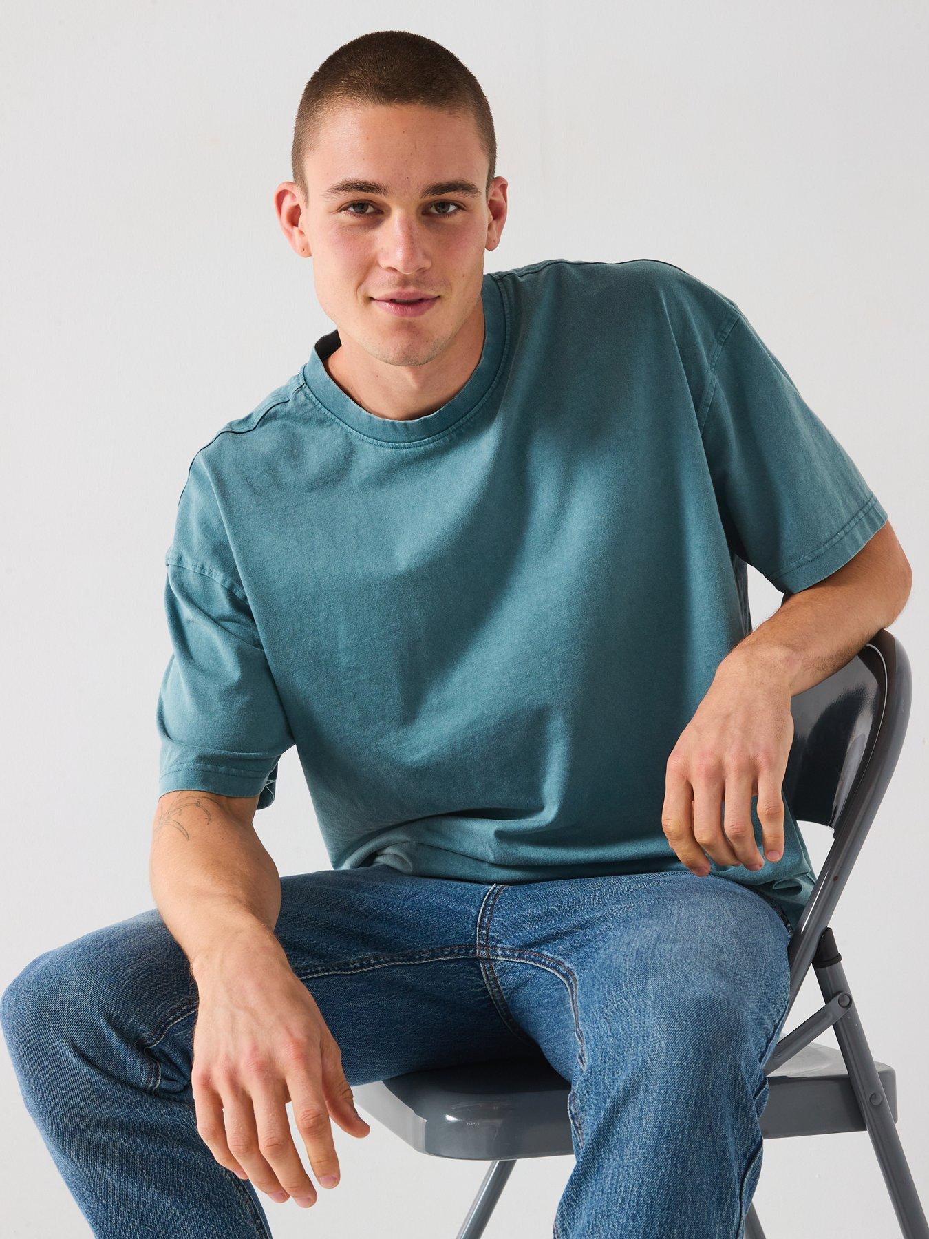 Image 4 of 6 of Very Man Acid Wash T-Shirt - Blue