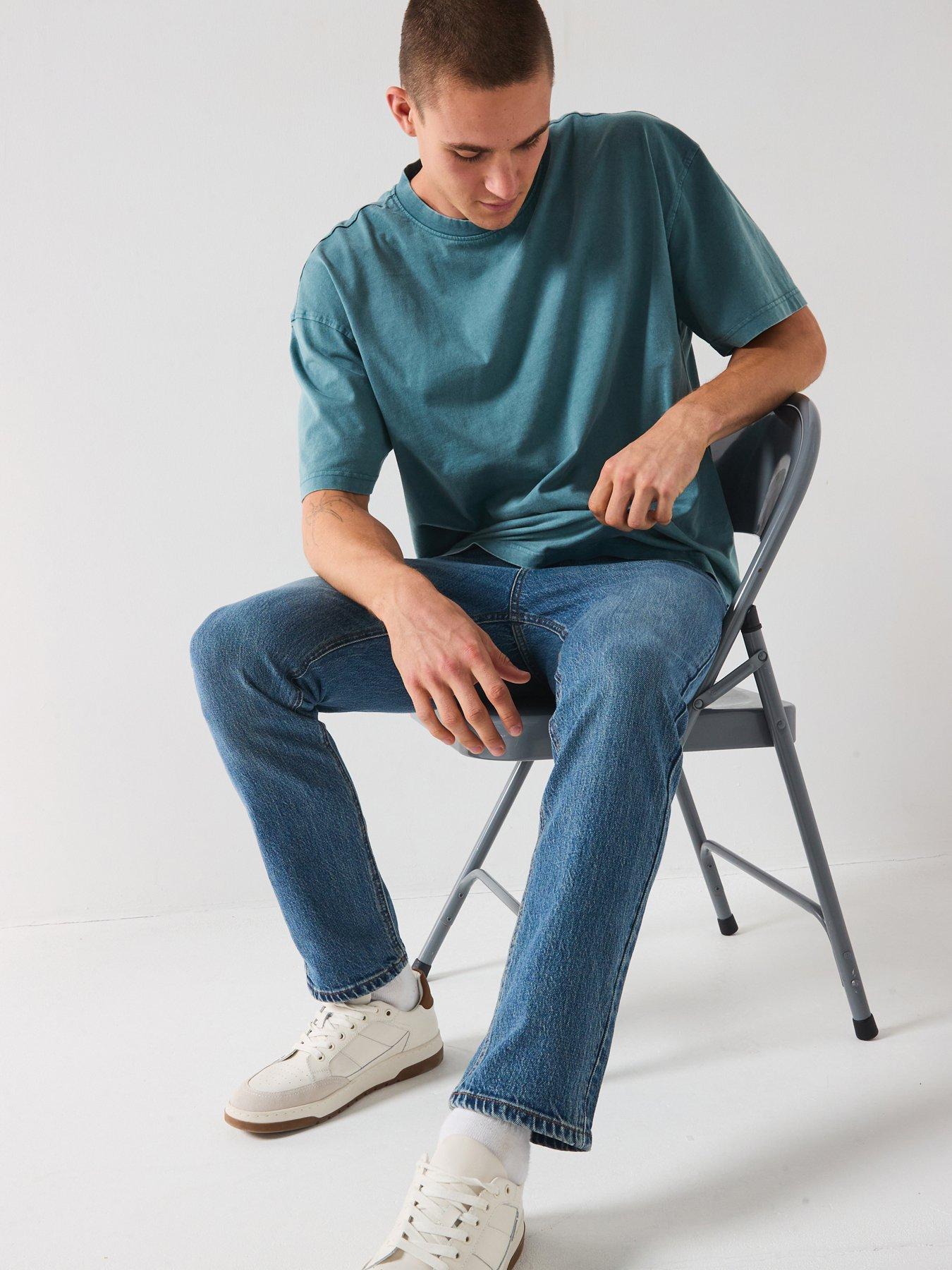 Image 6 of 6 of Very Man Acid Wash T-Shirt - Blue