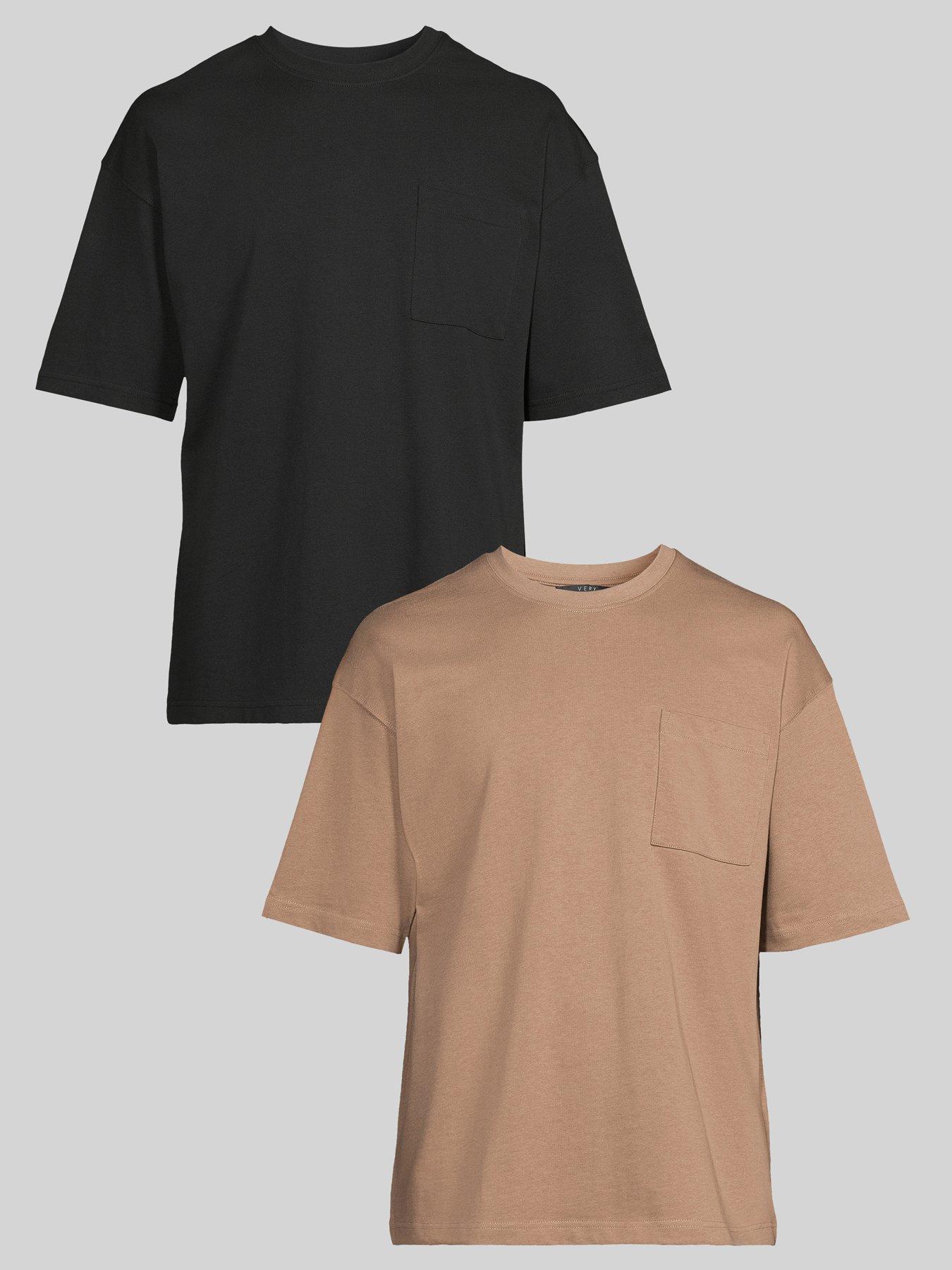 Image 1 of 7 of Very Man 2 Pack Heavyweight Relaxed Fit T-Shirt - Multi