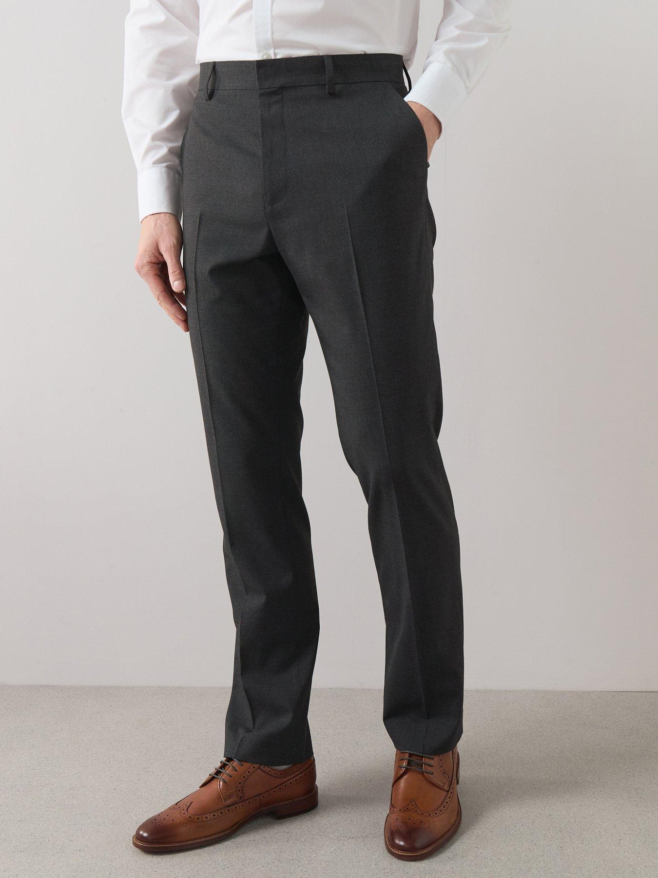 Image 1 of 7 of The Very Collection Regular Fit Suit Trousers - Charcoal