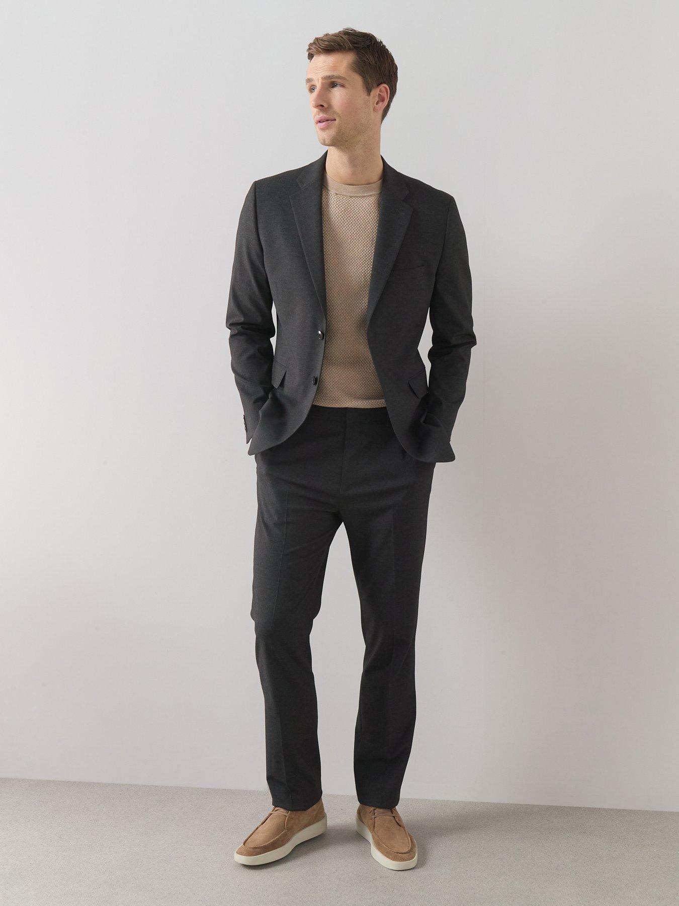 Image 3 of 7 of The Very Collection Regular Fit Suit Trousers - Charcoal