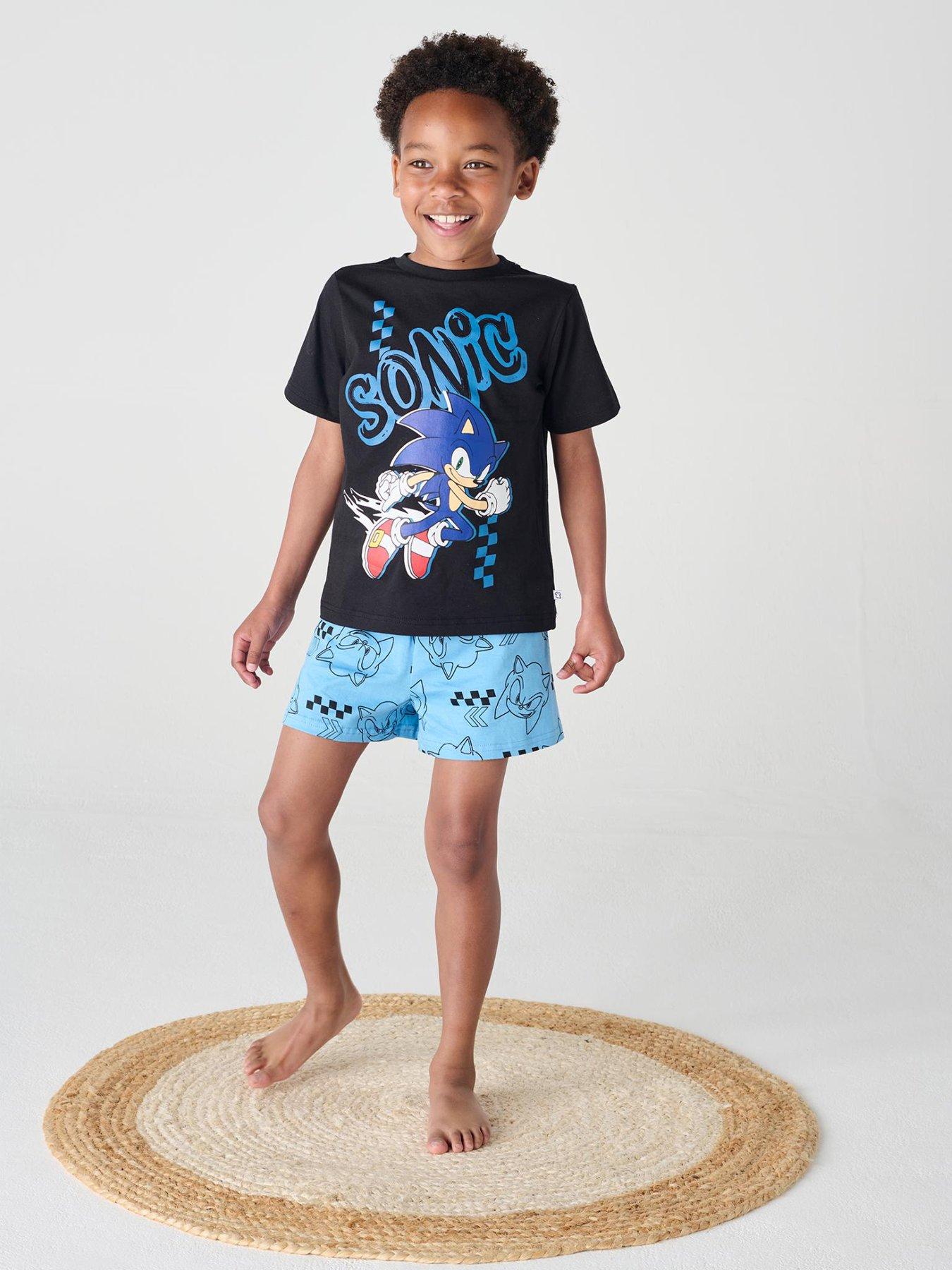 undefined Sonic The Hedgehog Boys Short Pyjama Set - Black/Blue