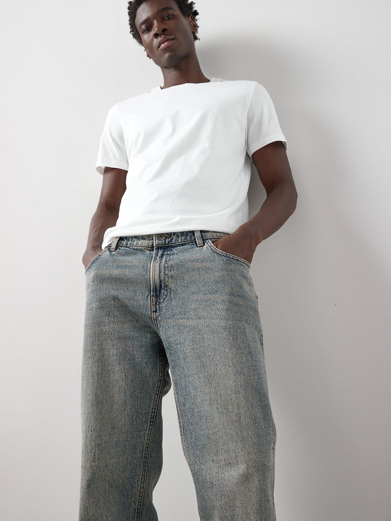  image of very-man-premium-straight-fit-jeans-with-stretch-vintage-indigo-wash