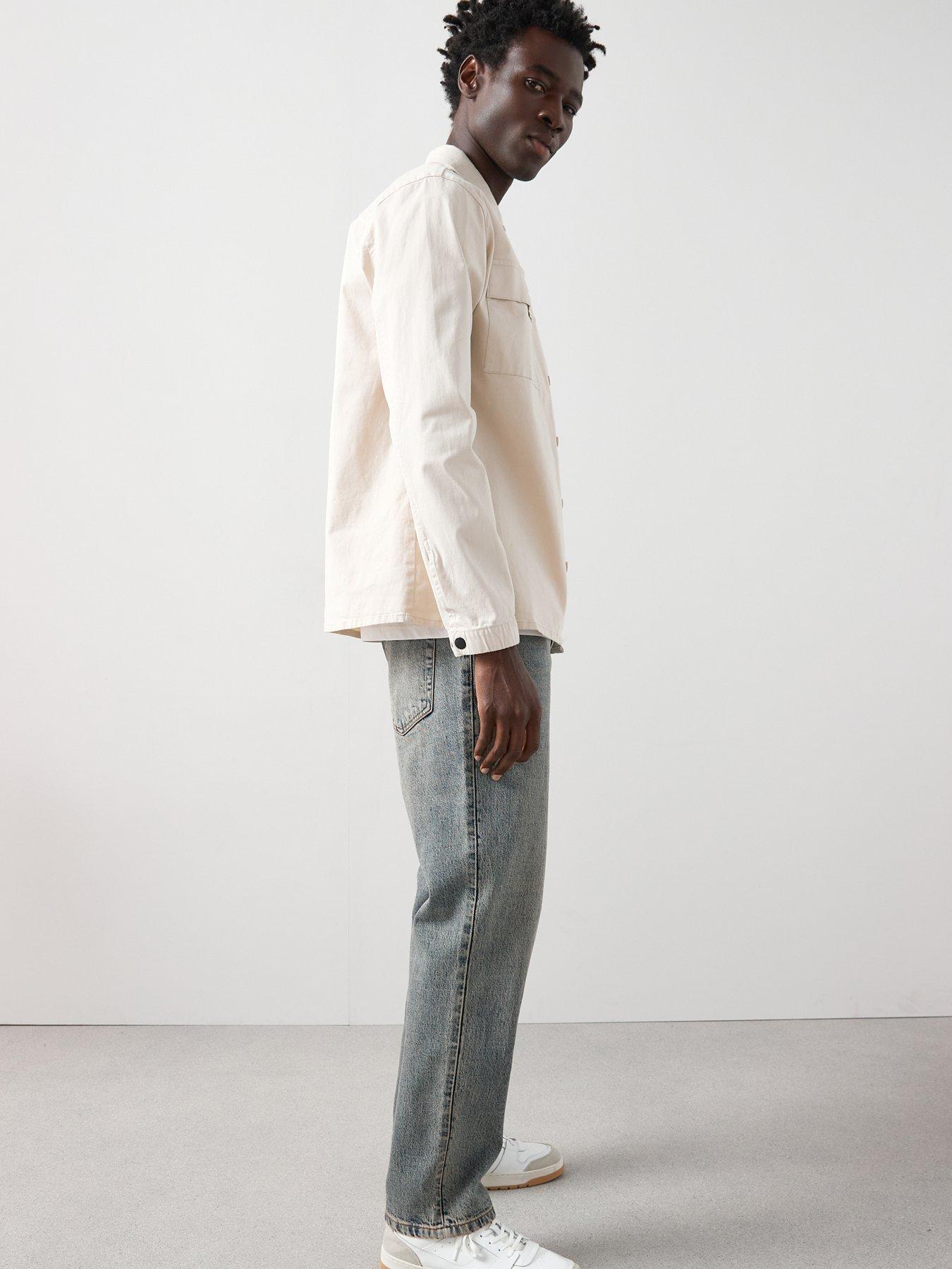  image of very-man-premium-straight-fit-jeans-with-stretch-vintage-indigo-wash