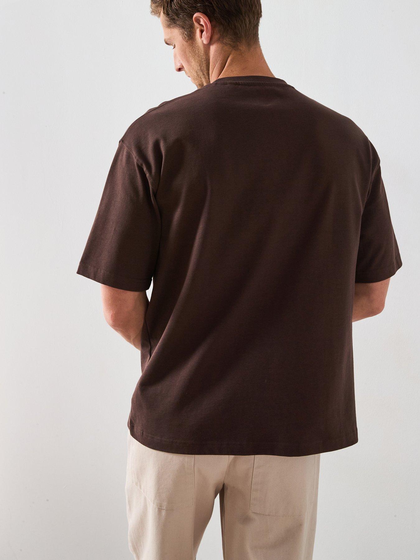 Image 2 of 6 of Very Man Heavyweight Relaxed Fit T-Shirt - Brown