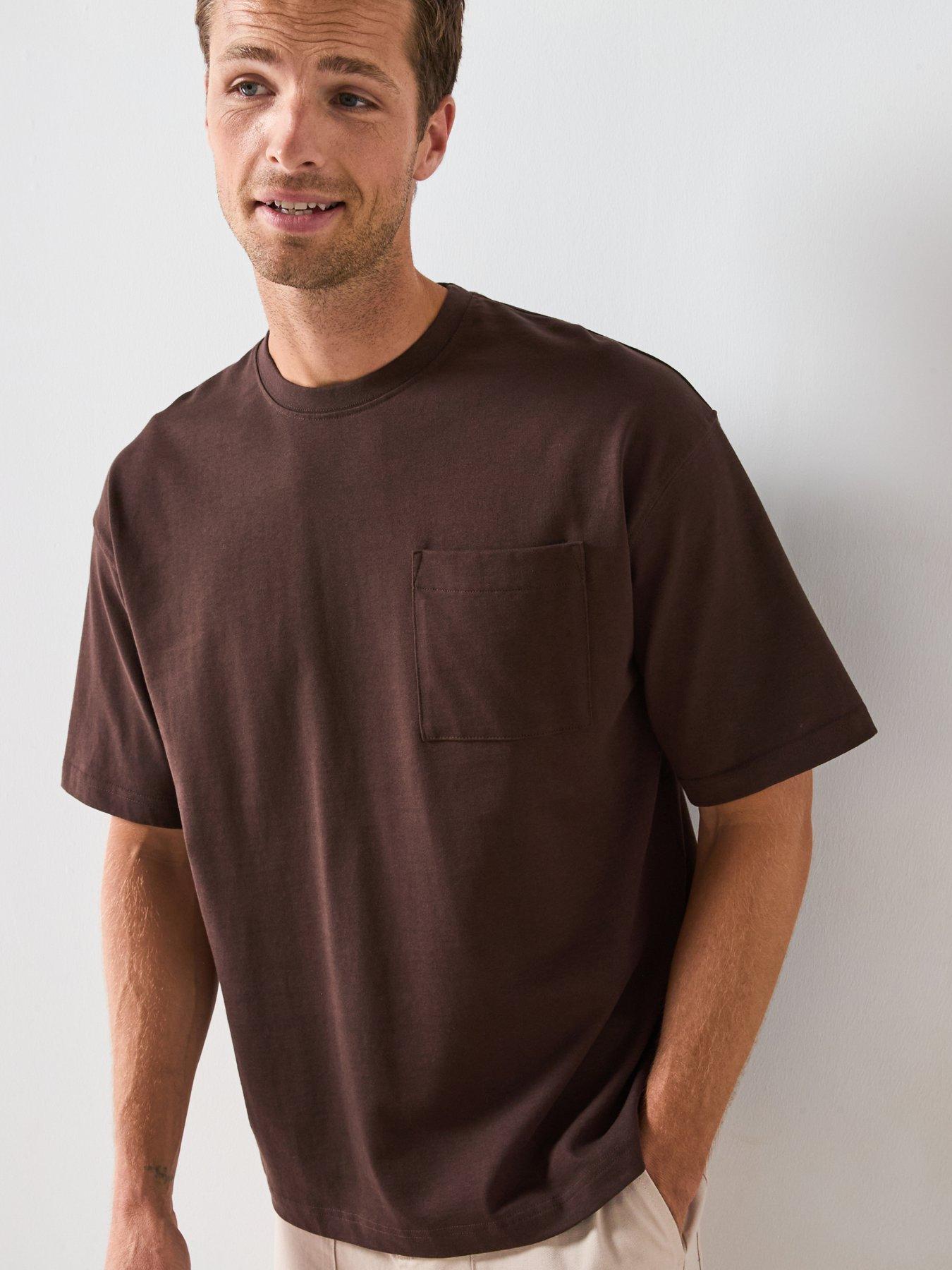 Image 5 of 6 of Very Man Heavyweight Relaxed Fit T-Shirt - Brown