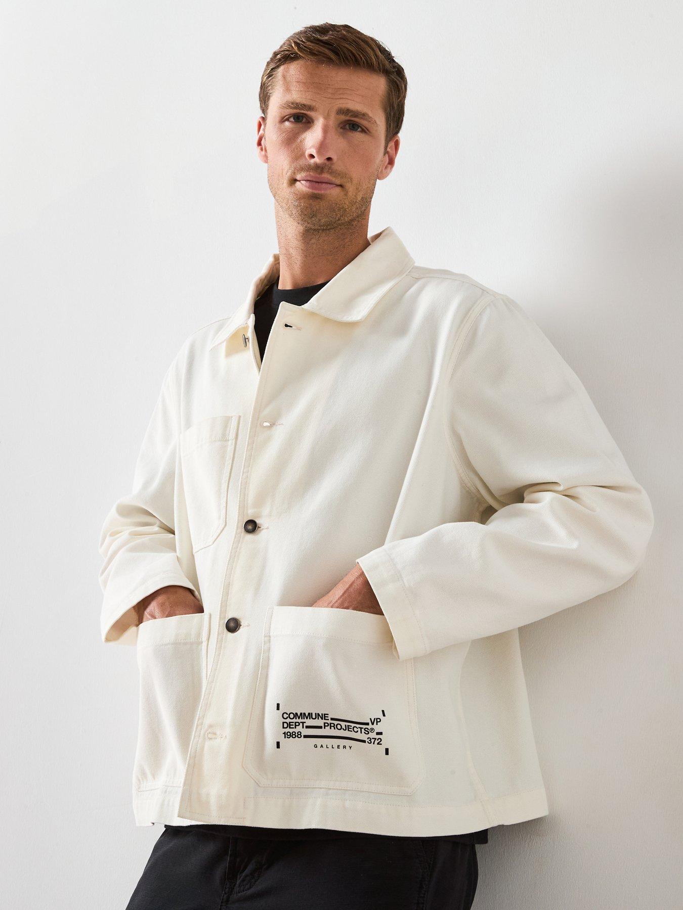 Image 1 of 6 of Very Man Canvas Chore Jacket - Beige