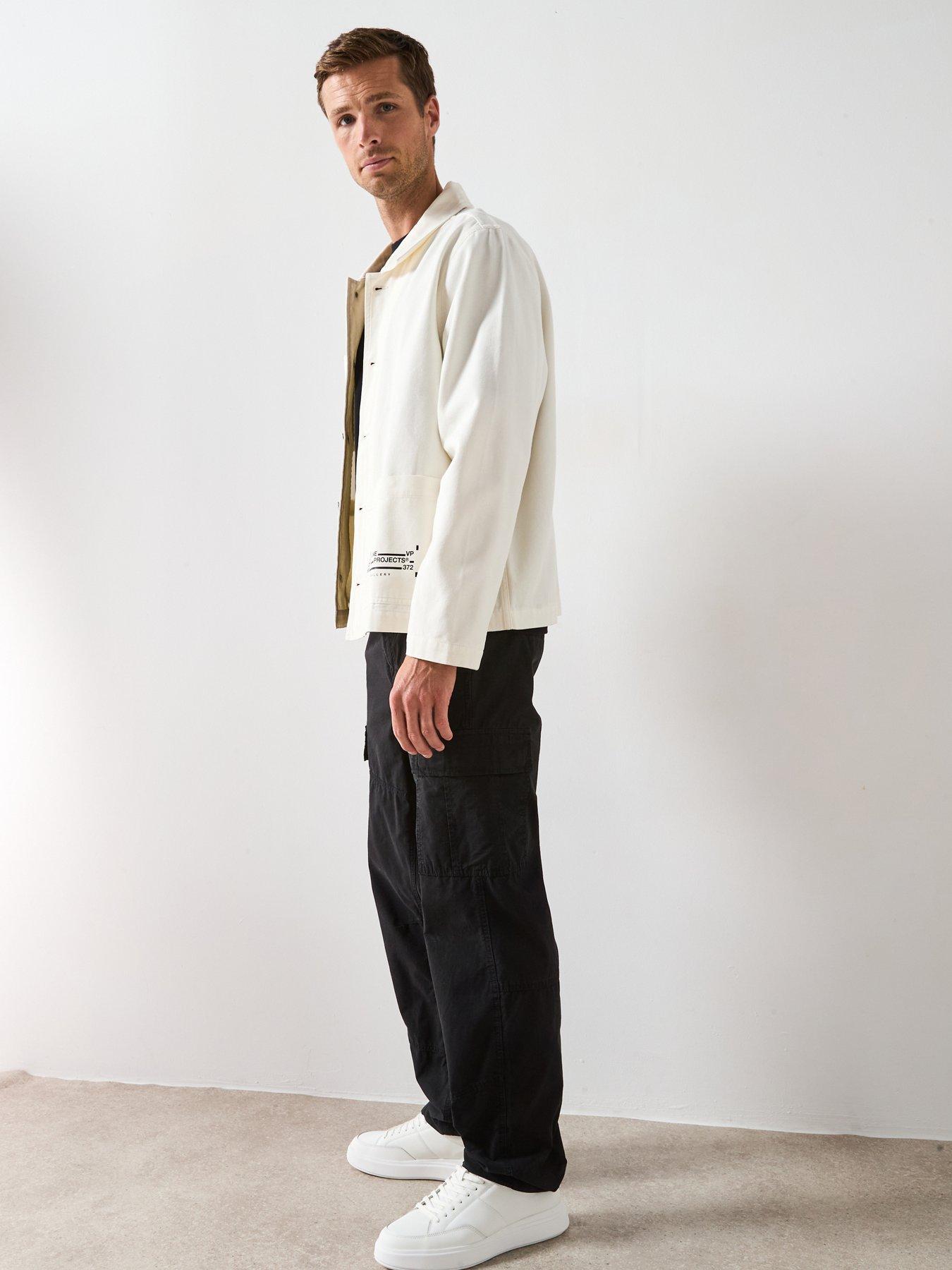 Image 3 of 6 of Very Man Canvas Chore Jacket - Beige