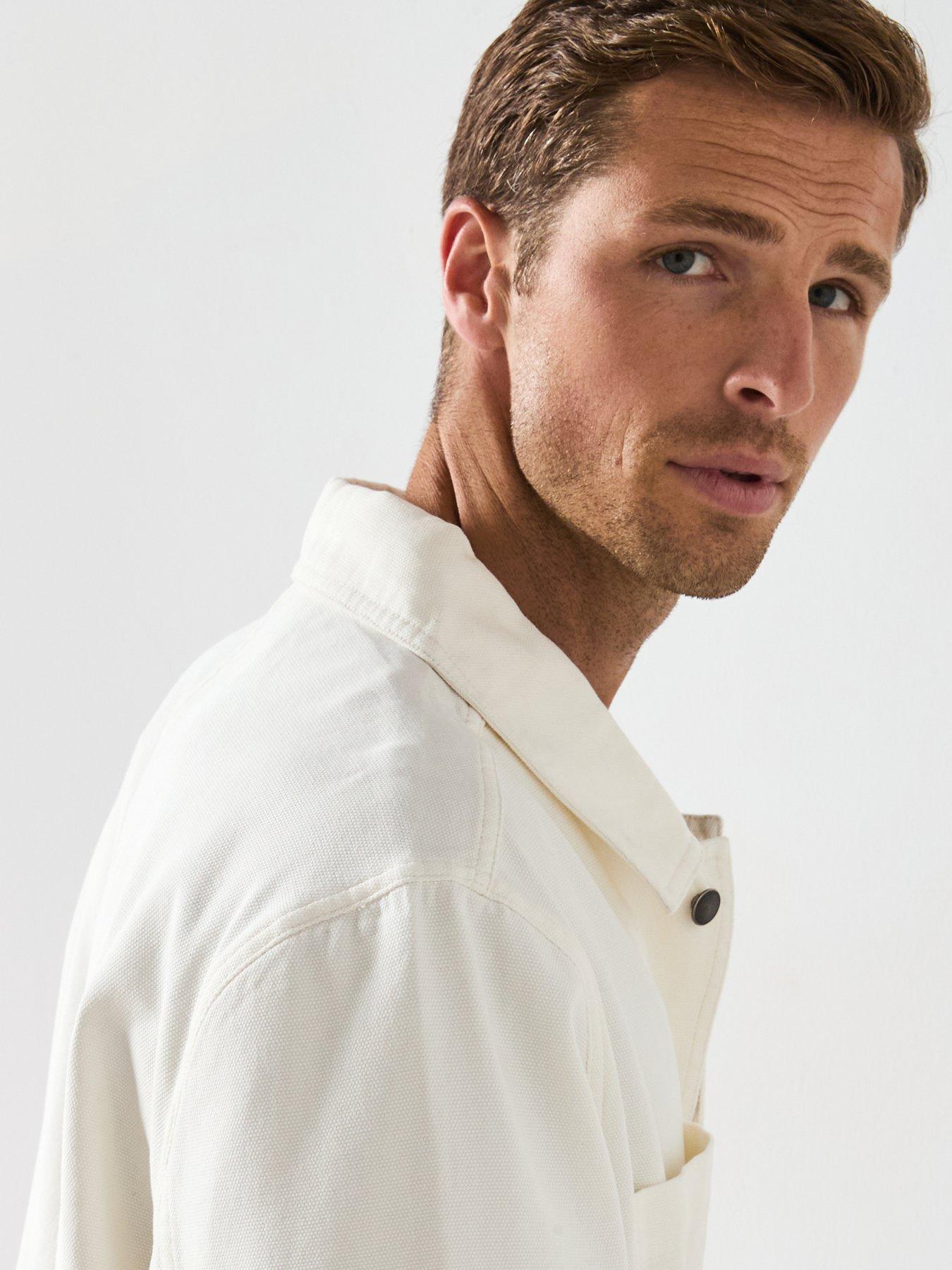 Image 4 of 6 of Very Man Canvas Chore Jacket - Beige