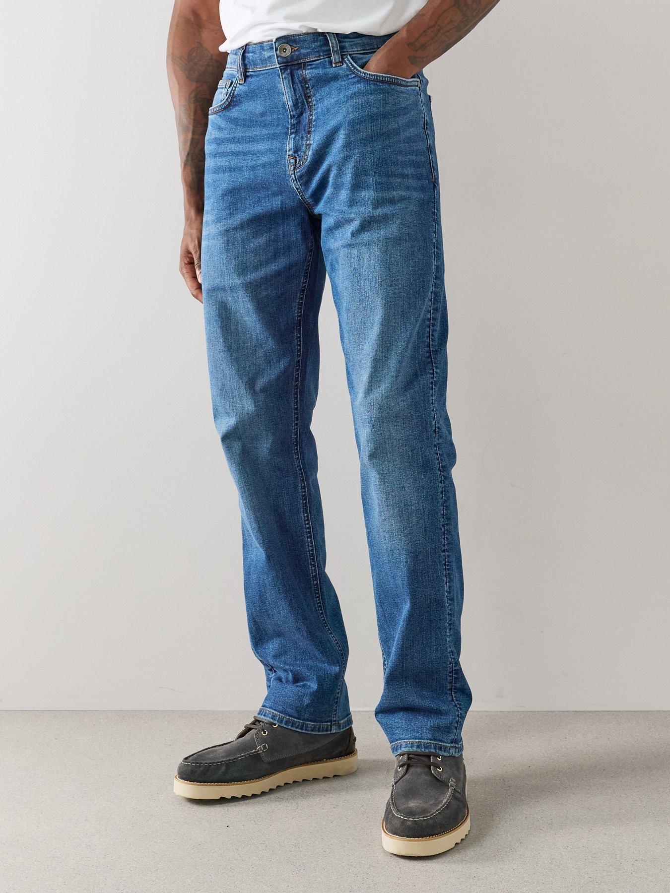 The Very Collection Straight Jeans With Stretch - Mid Wash Blue