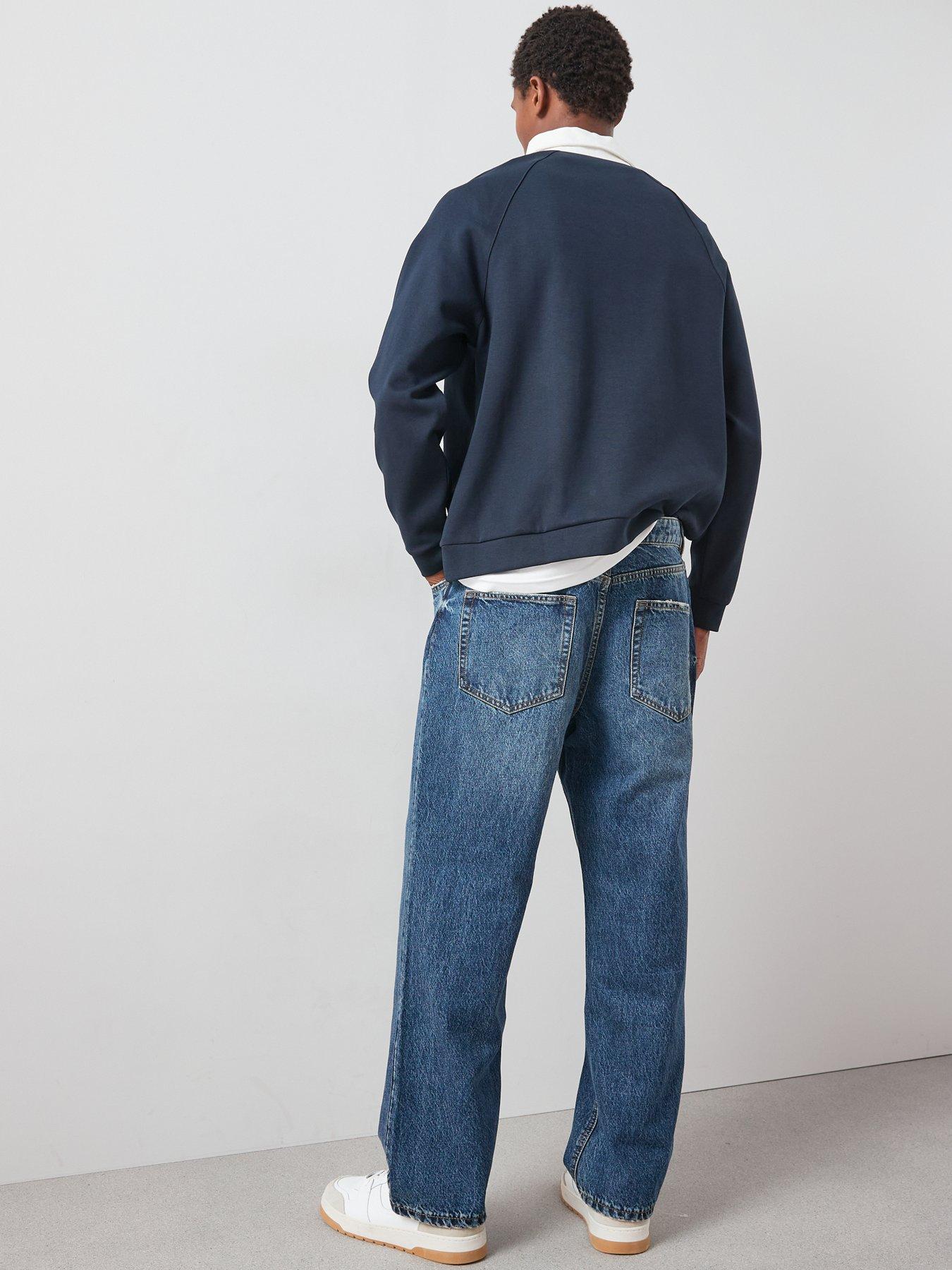 Image 2 of 6 of Very Man 100% Cotton Loose Fit Jeans - Mid Blue