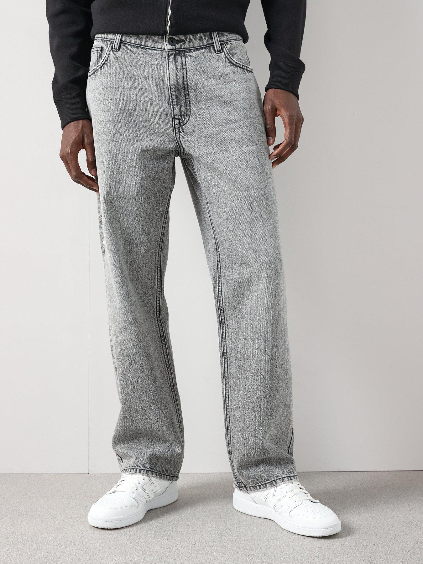 The Very Collection Premium 100% Cotton Loose Fit Jeans - Washed Grey