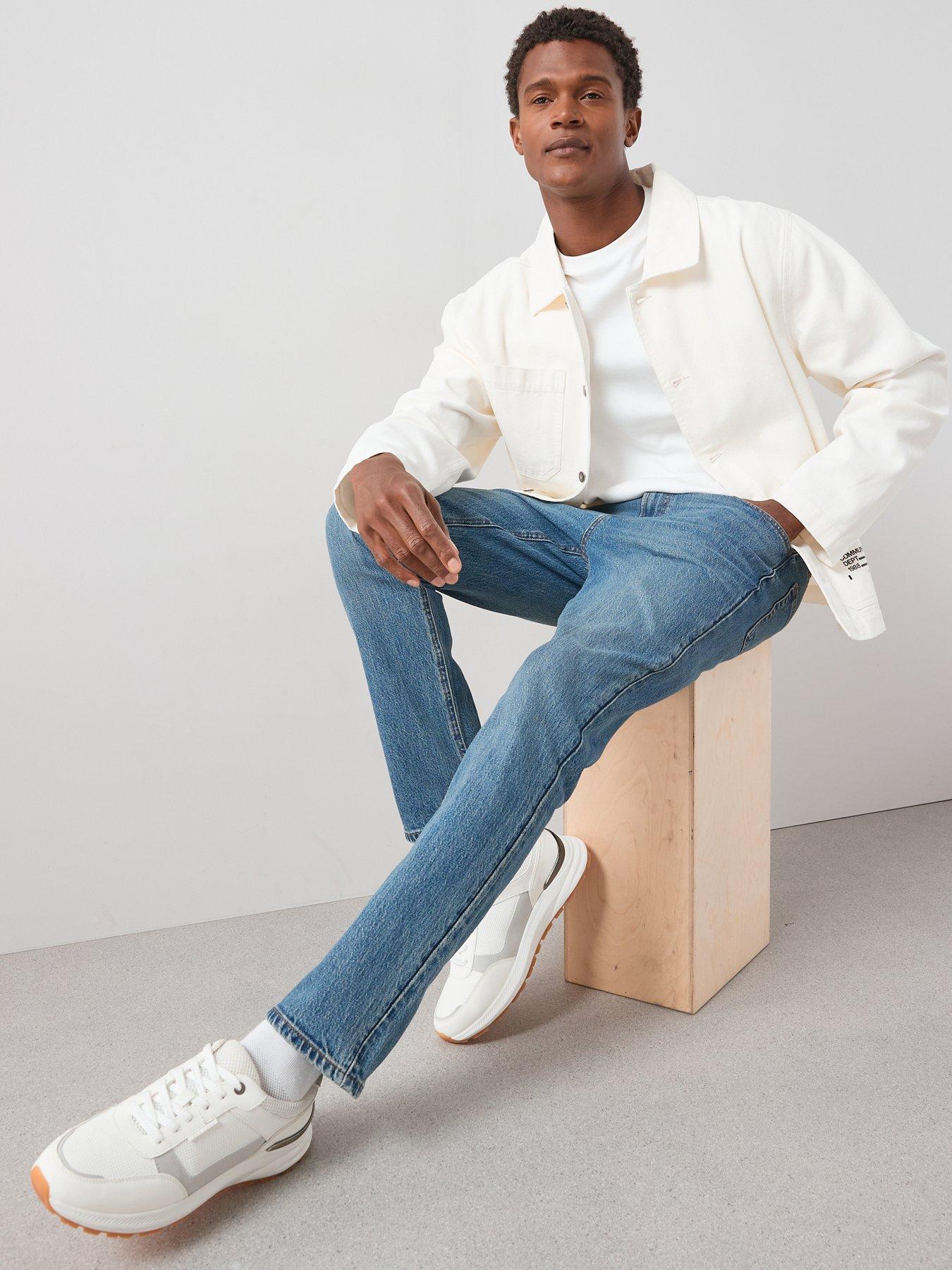 undefined 100% Cotton Slim Fit Jeans - Blue Wash