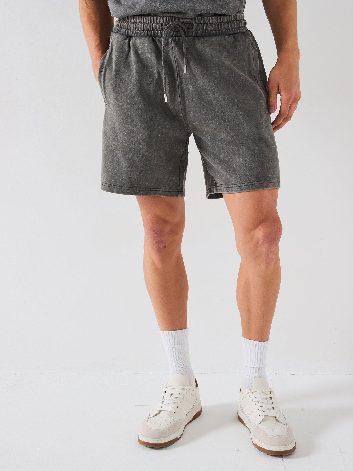 undefined Washed Sweat Short - Charcoal