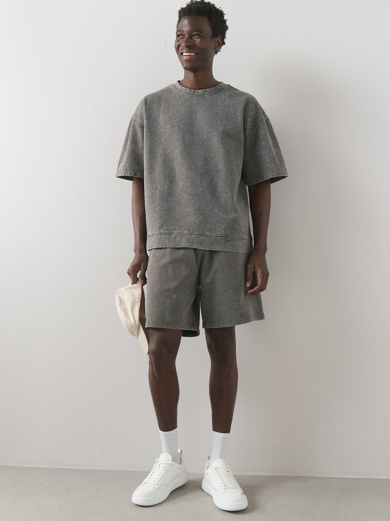 Very Man Washed Sweat Short - Charcoal