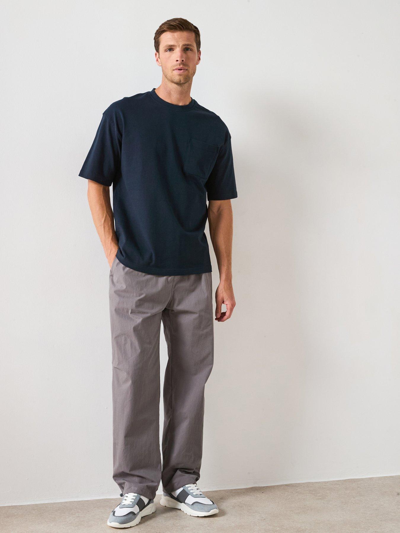 Image 1 of 6 of Very Man Heavyweight Relaxed Fit T-Shirt - Navy