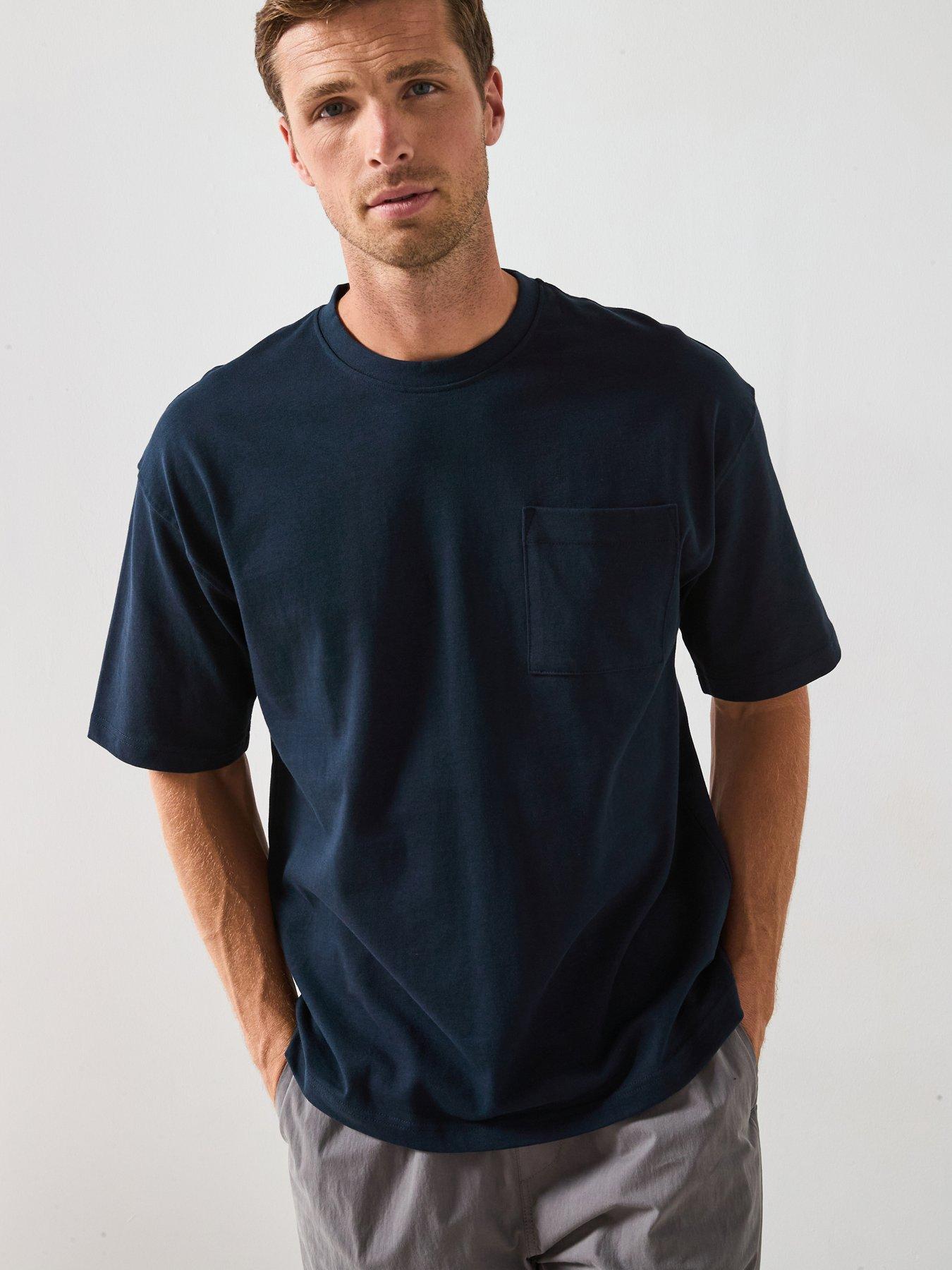 Image 3 of 6 of Very Man Heavyweight Relaxed Fit T-Shirt - Navy