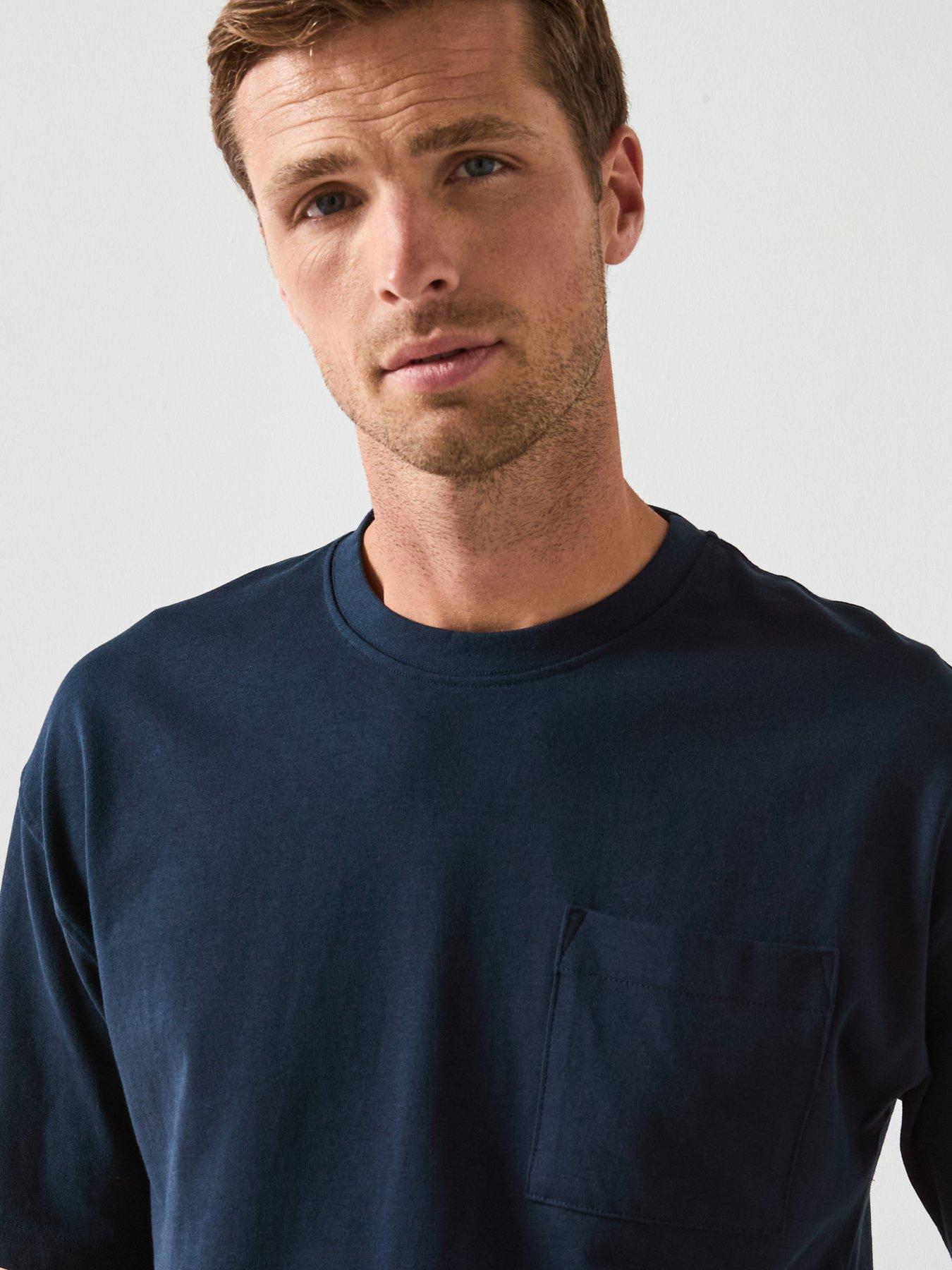 Image 4 of 6 of Very Man Heavyweight Relaxed Fit T-Shirt - Navy