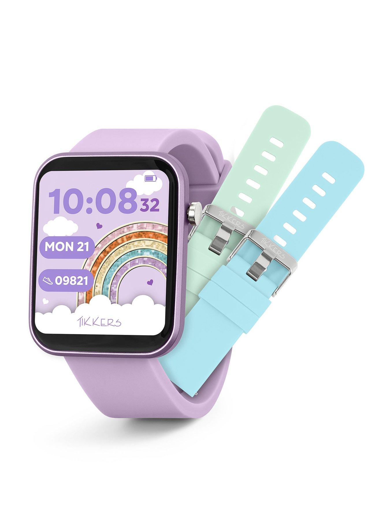 tikkers-smart-series-13-smart-watch-and-lilac-silicone-strap-set