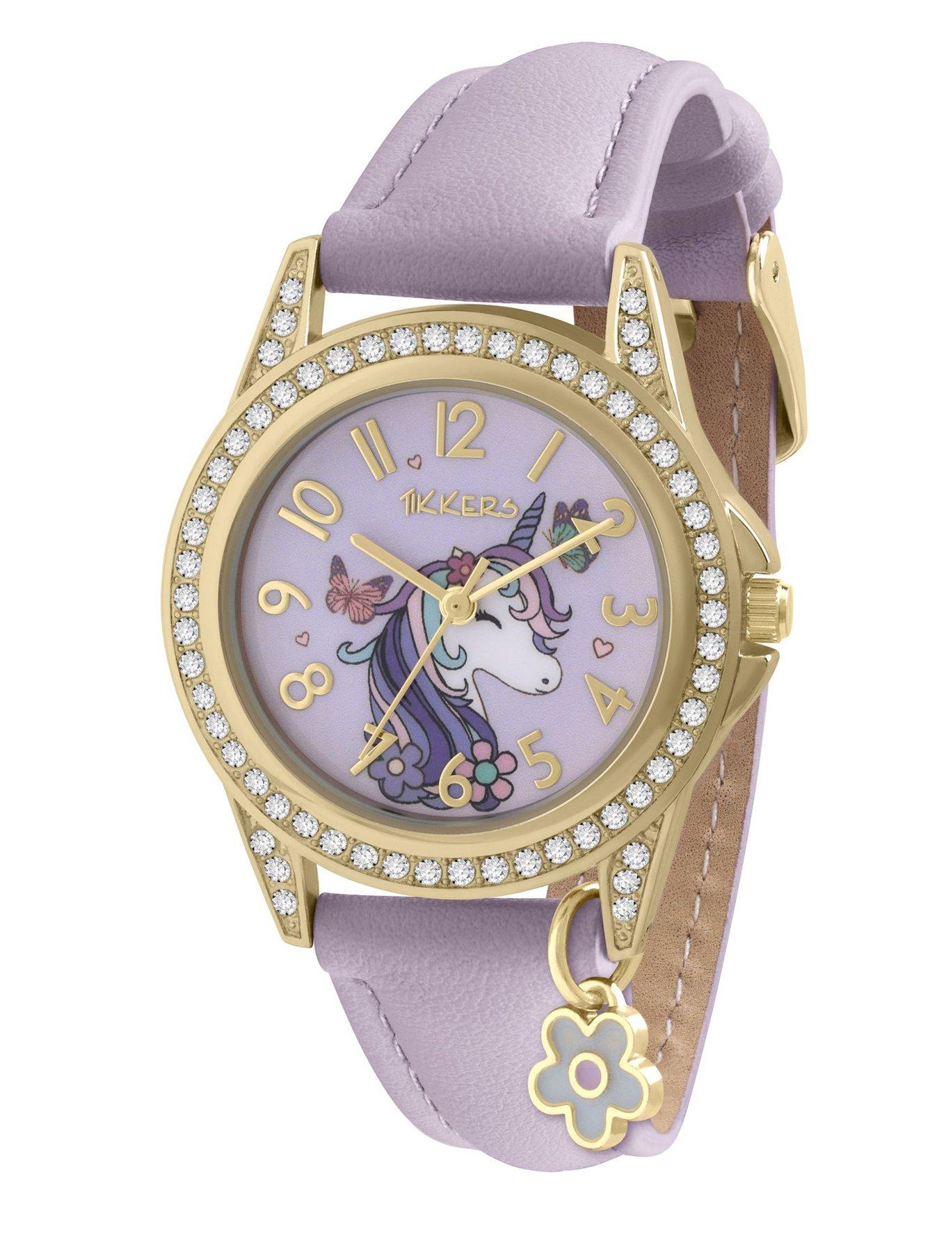 Image 3 of 7 of Tikkers Girls Purple Unicorn Watch, Bracelet and Purse Gift Set