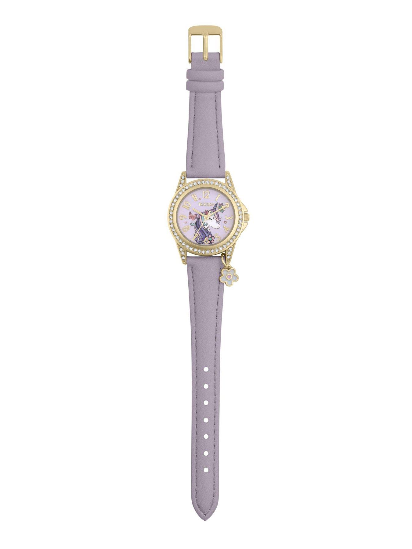 Tikkers Girls Purple Unicorn Watch, Bracelet and Purse Gift Set