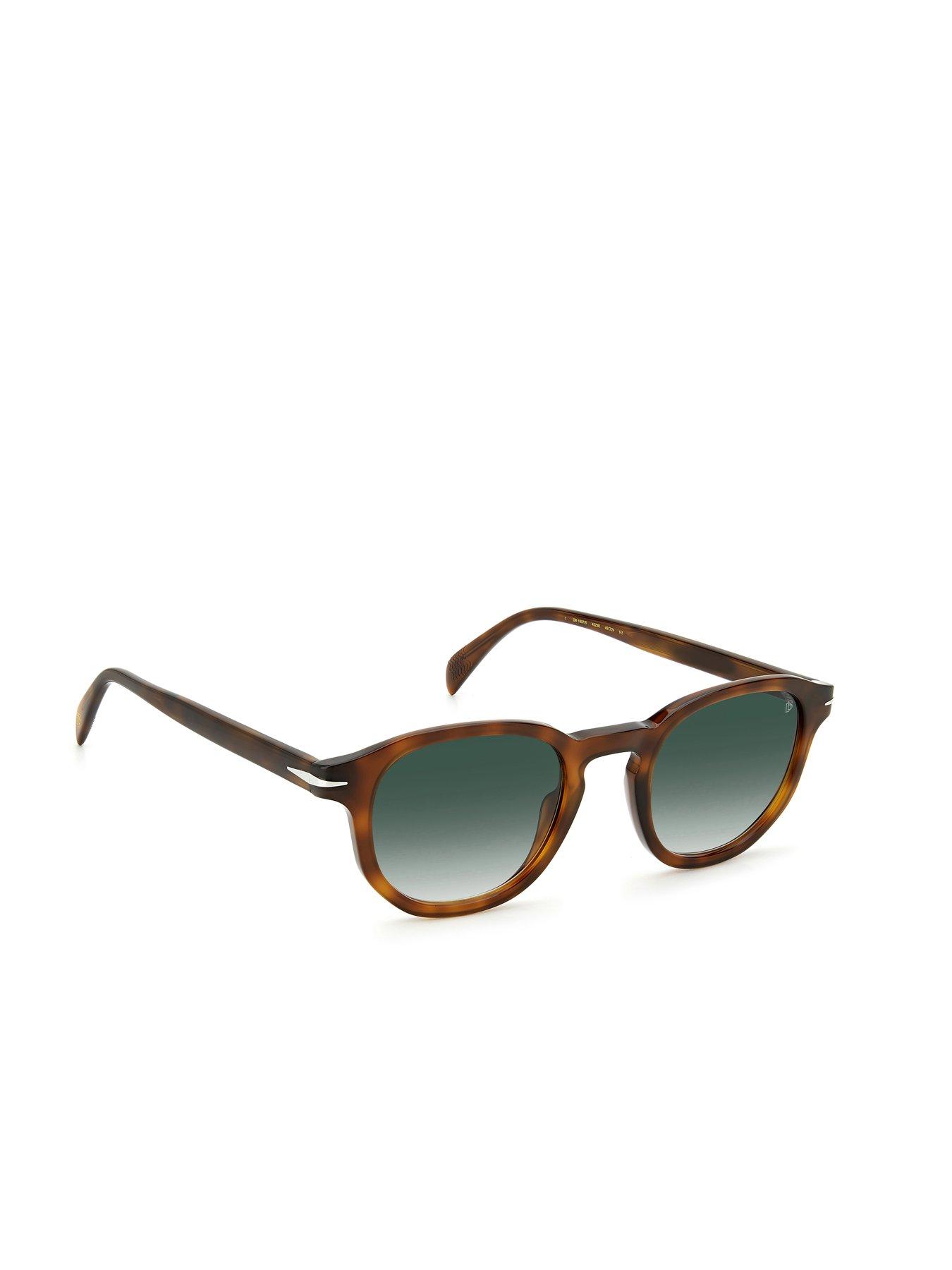 Image 2 of 4 of Eyewear by David Beckham Green Shaded Round Sunglasses