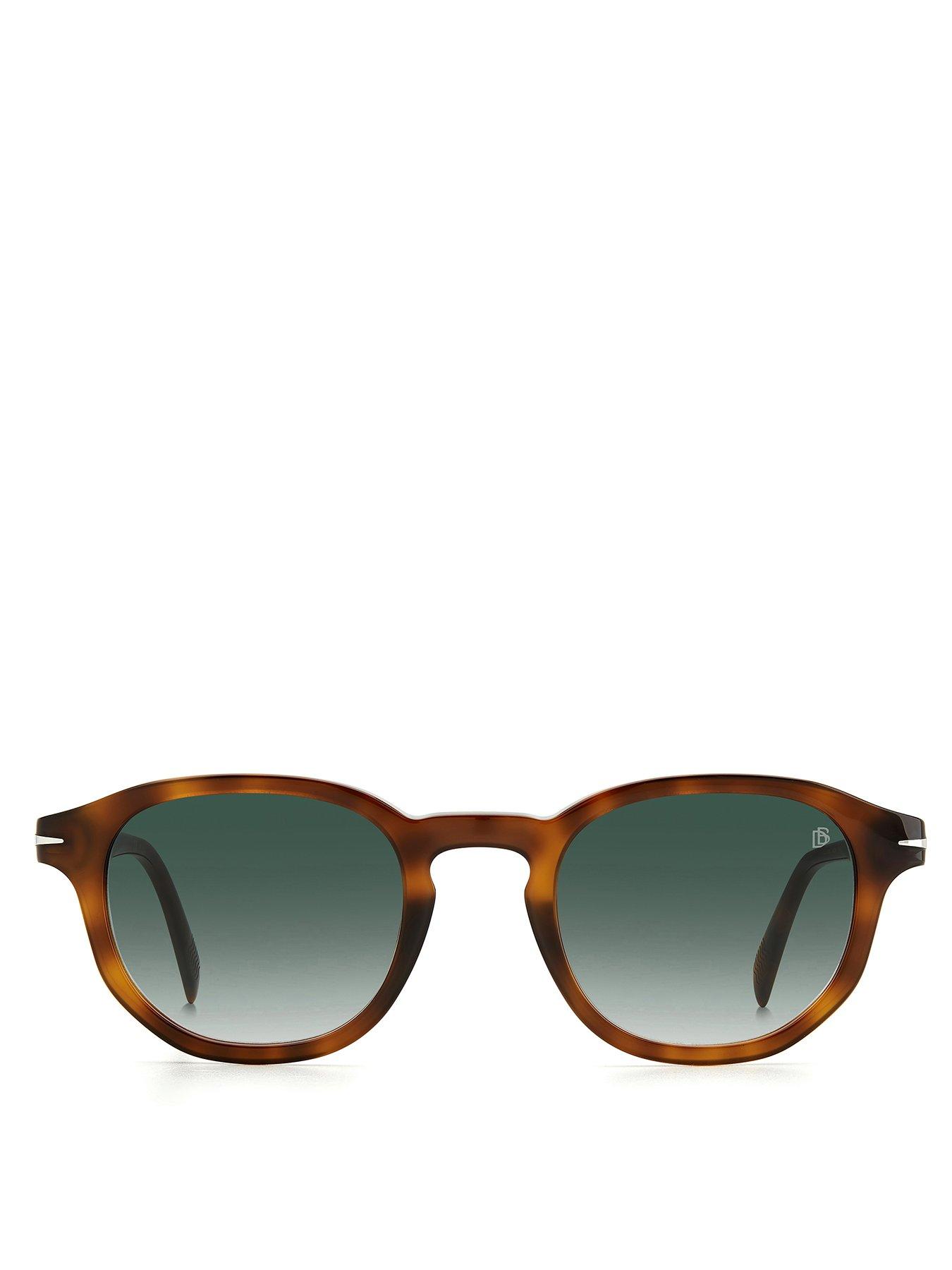 Image 3 of 4 of Eyewear by David Beckham Green Shaded Round Sunglasses