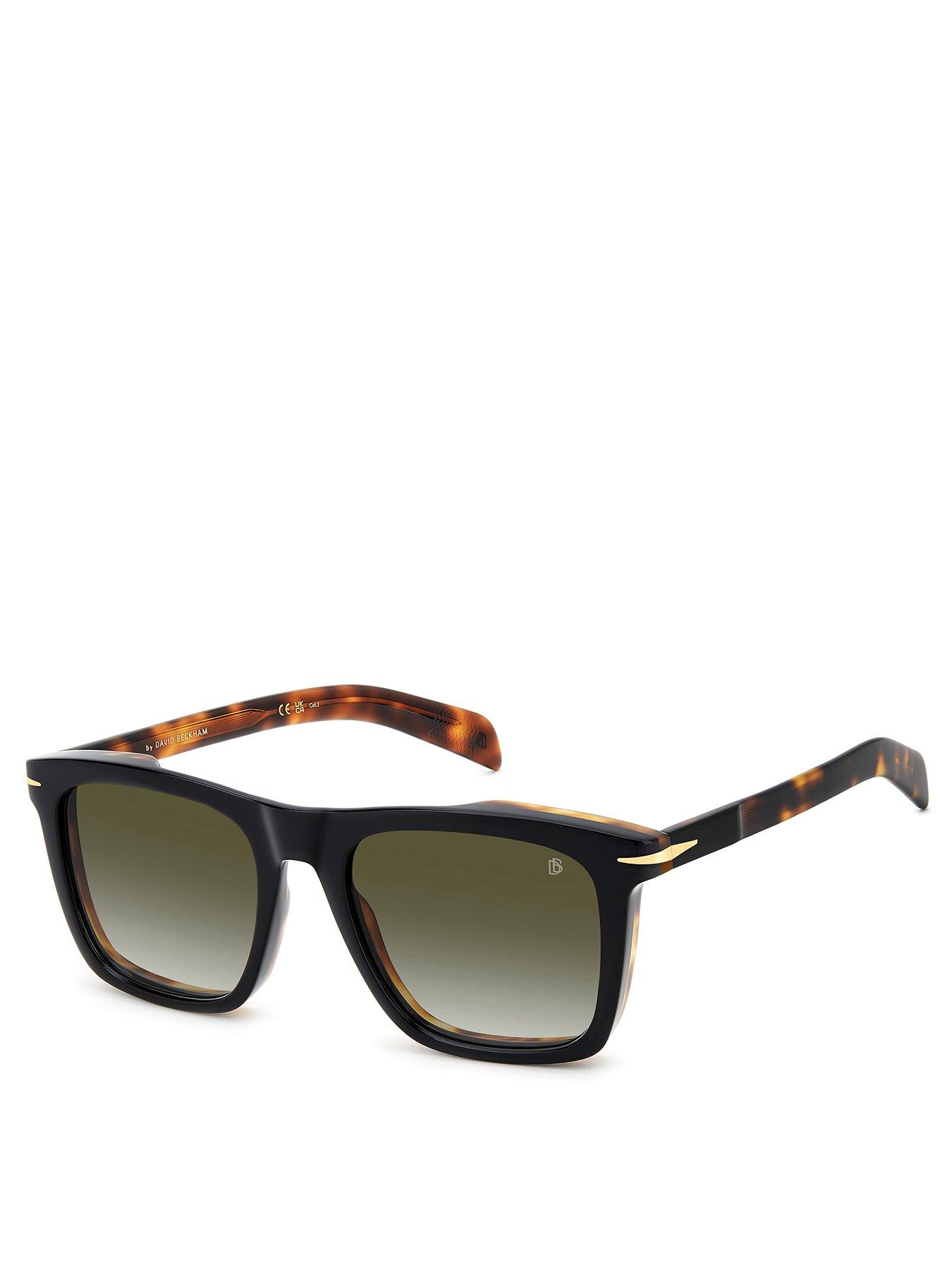 Eyewear by David Beckham Green Shaded Rectangular Sunglasses