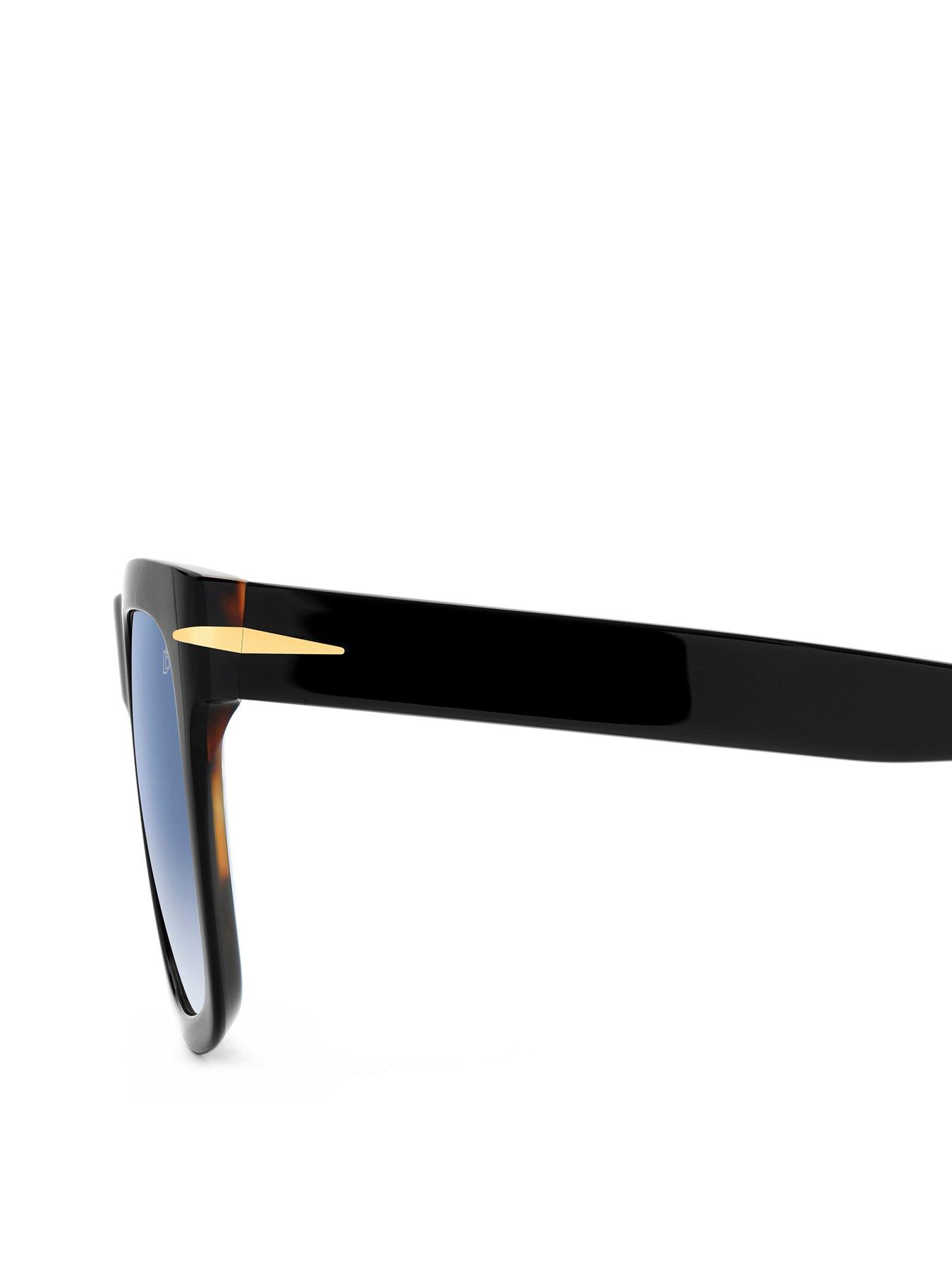  image of eyewear-by-david-beckham-dk-blue-sf-rectangular-sunglasses