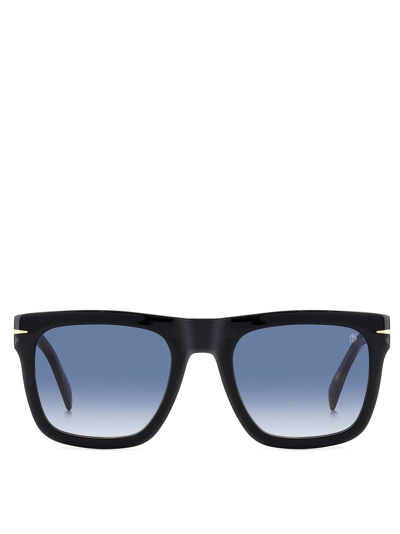  image of eyewear-by-david-beckham-dk-blue-sf-rectangular-sunglasses
