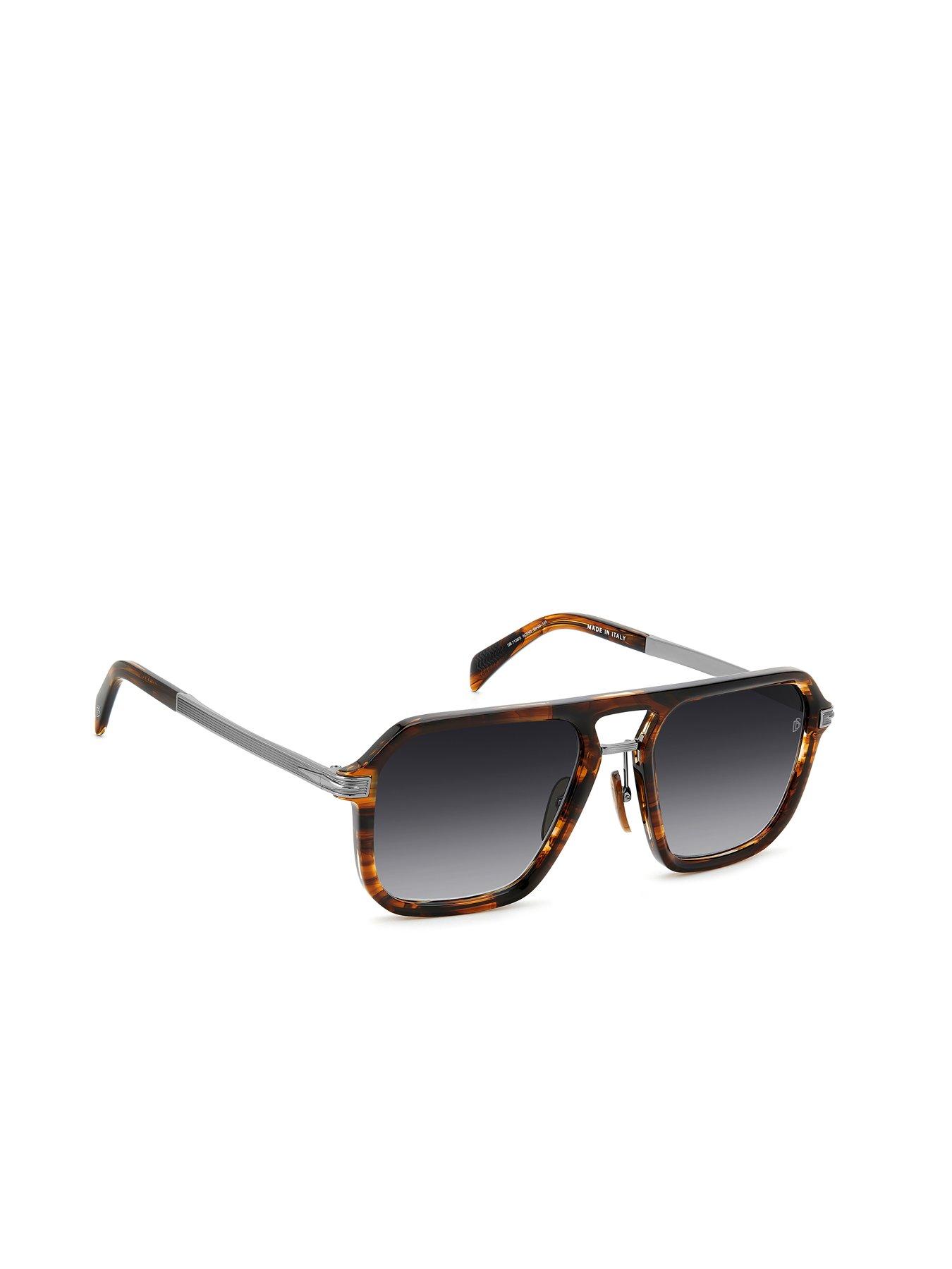  image of eyewear-by-david-beckham-dark-grey-rectangular-sunglasses