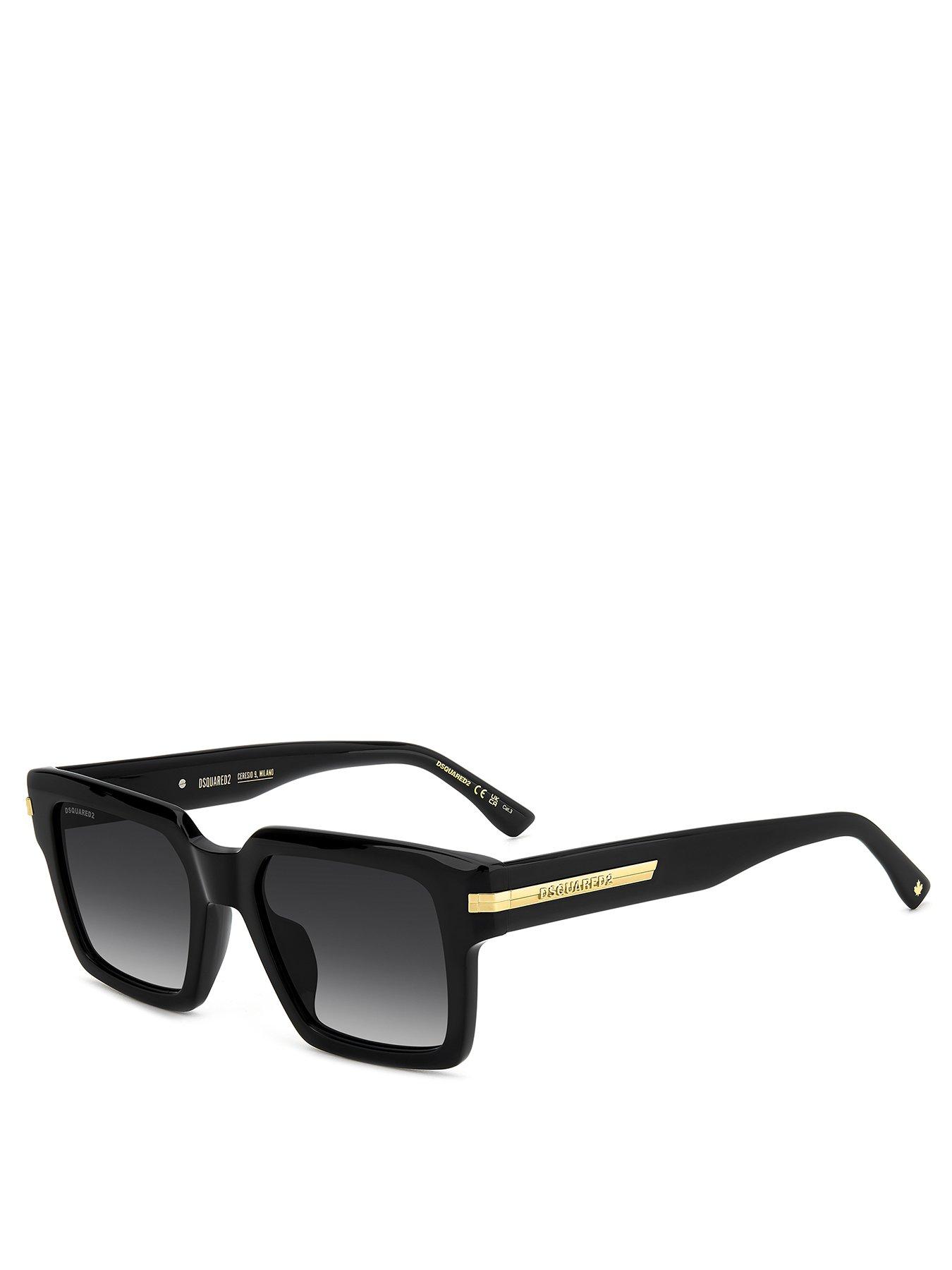 DSQUARED2 Dark Grey Sf Rectangular Sunglasses