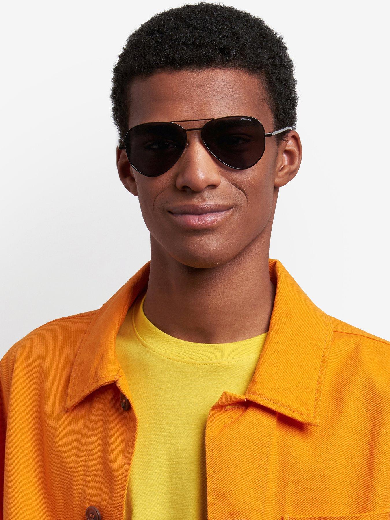 undefined Poloroid Grey Pz Metal Pilot Sunglasses