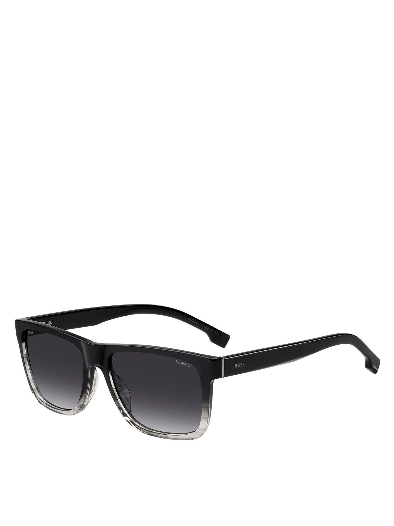  image of boss-hugo-boss-grey-acetate-rectangular-sunglasses
